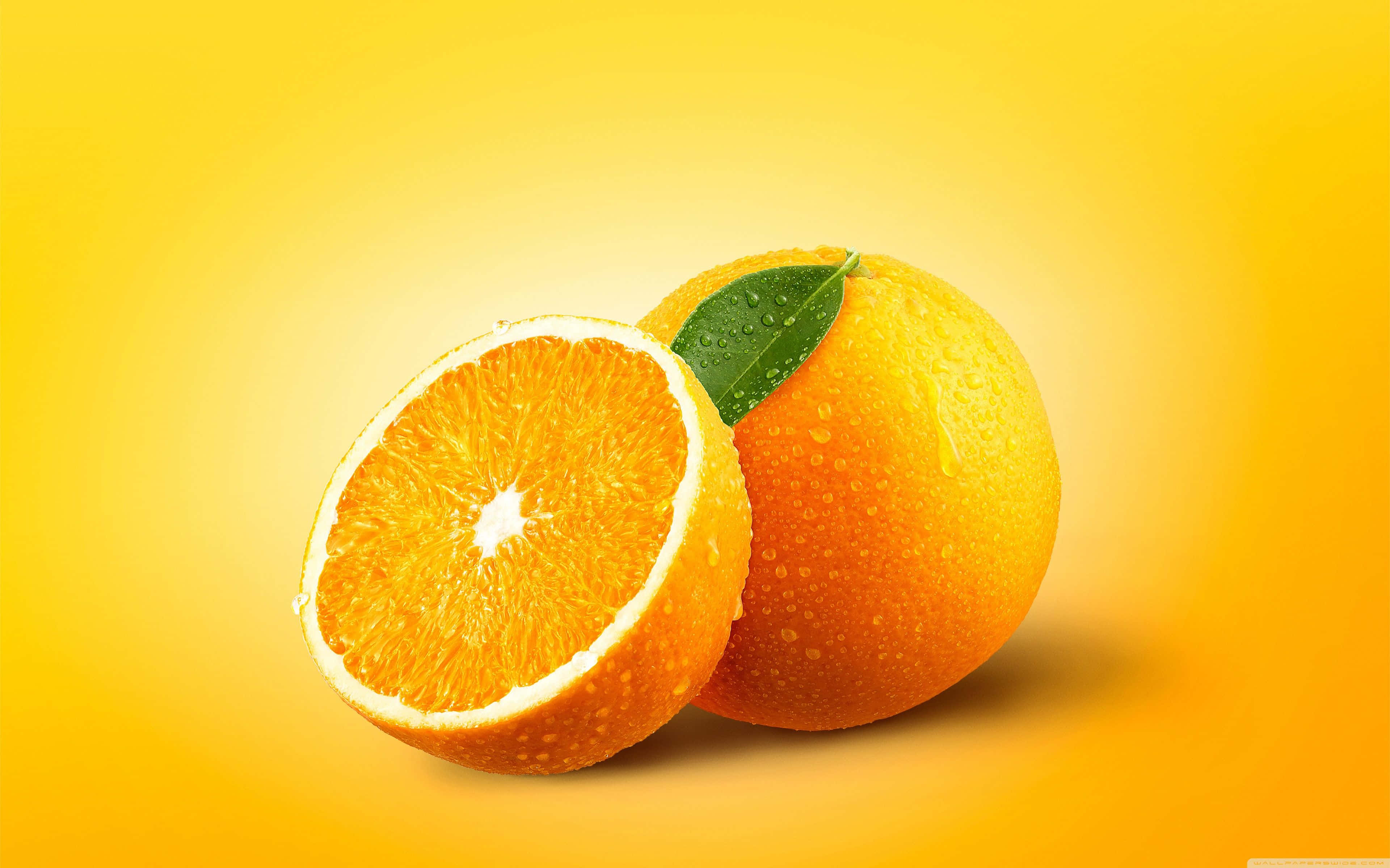 Orange Desktop, vibrant orange, whole one, 4K Desktop Wallpaper