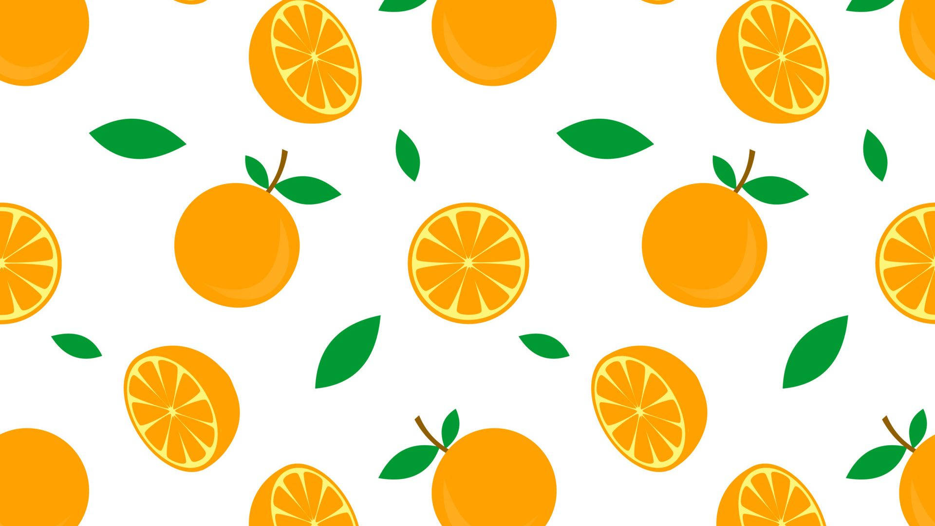 Orange Fruit Pattern, bright orange, citrus fruits, Full HD Desktop Wallpaper