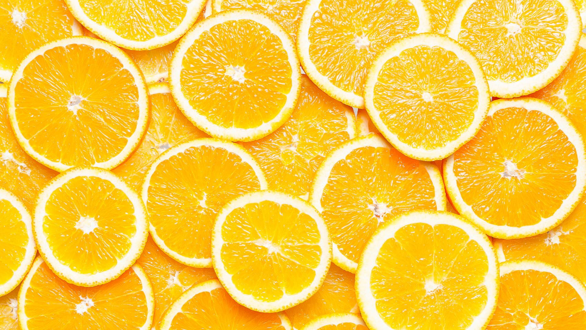 orange slices, juicy segments, bright citrus pulp, Full HD Desktop Wallpaper
