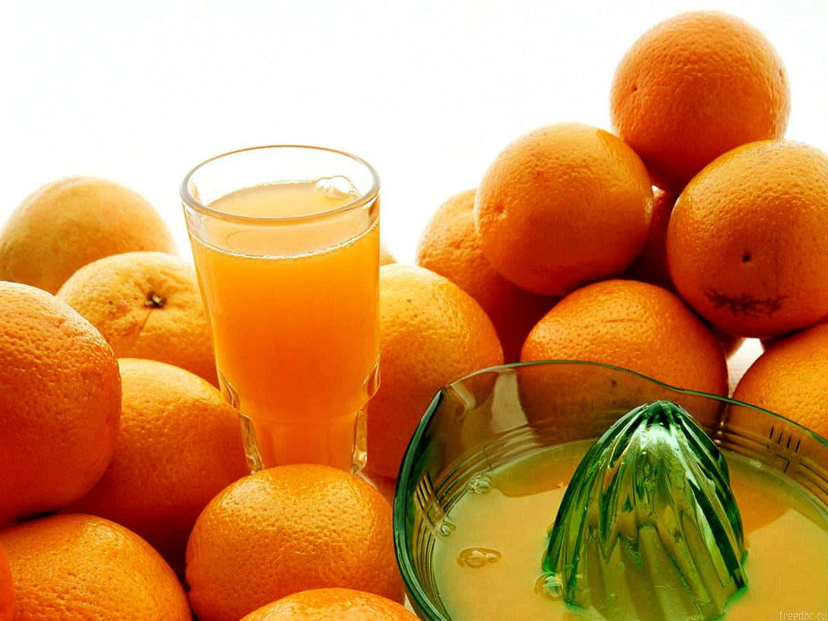orange juice, freshly squeezed, green citrus juicer, SD Desktop Wallpaper