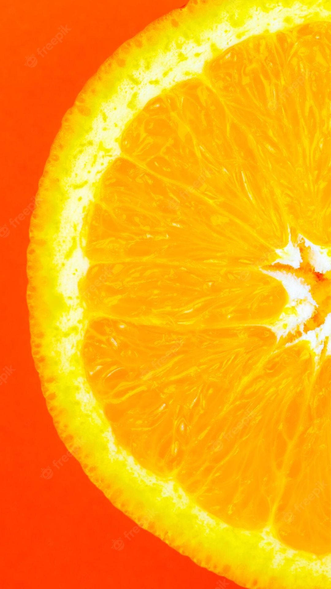 orange fruit, cut half, vibrant, Full HD Phone Wallpaper