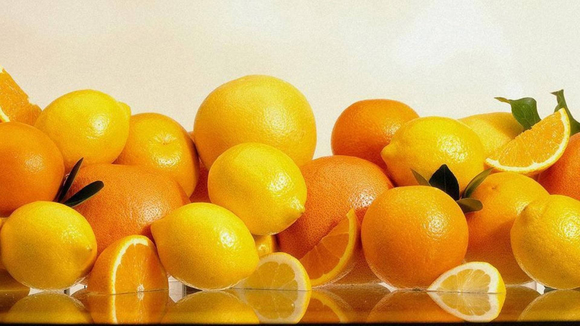 orange fruits, whole oranges, sliced oranges, Full HD Desktop Wallpaper