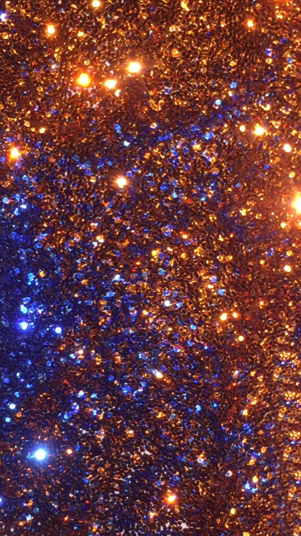 Orange Glitter, shimmering gold, blue glitter, Full HD Phone Wallpaper
