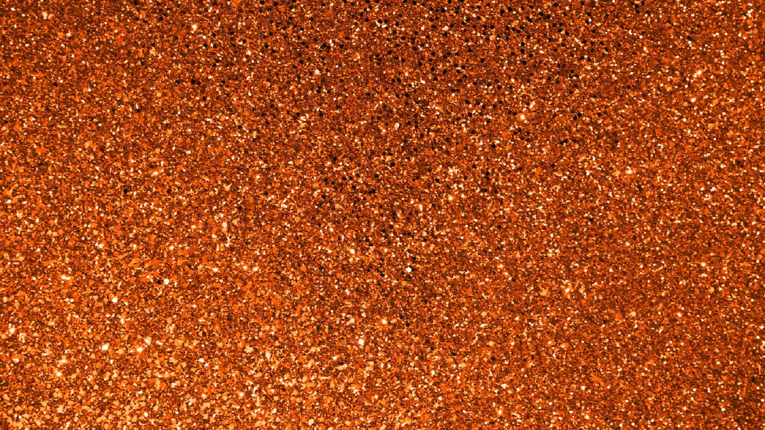 Orange Glitter, vibrant orange, sparkling particles, 2K Desktop Wallpaper