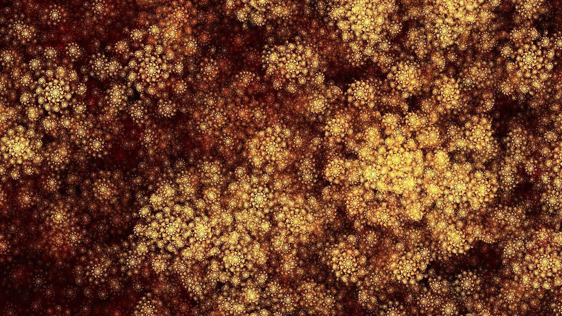 orange glitter, glowing golden orbs, deep brown background, Full HD Desktop Wallpaper