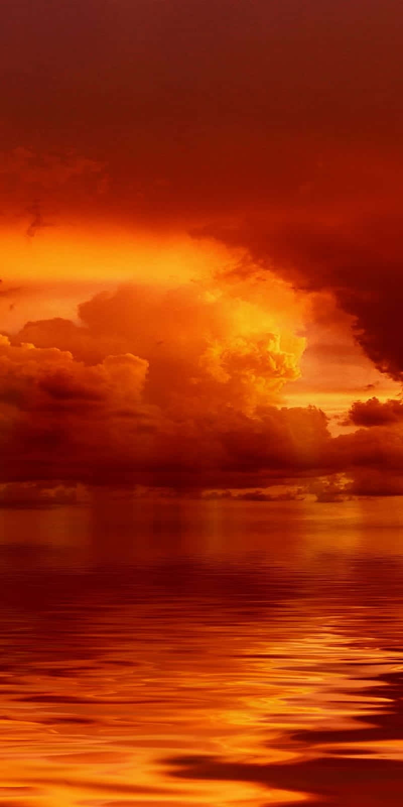 Orange Sunset, Grunge Aesthetic, Fiery Orange Sunset, HD Phone Wallpaper