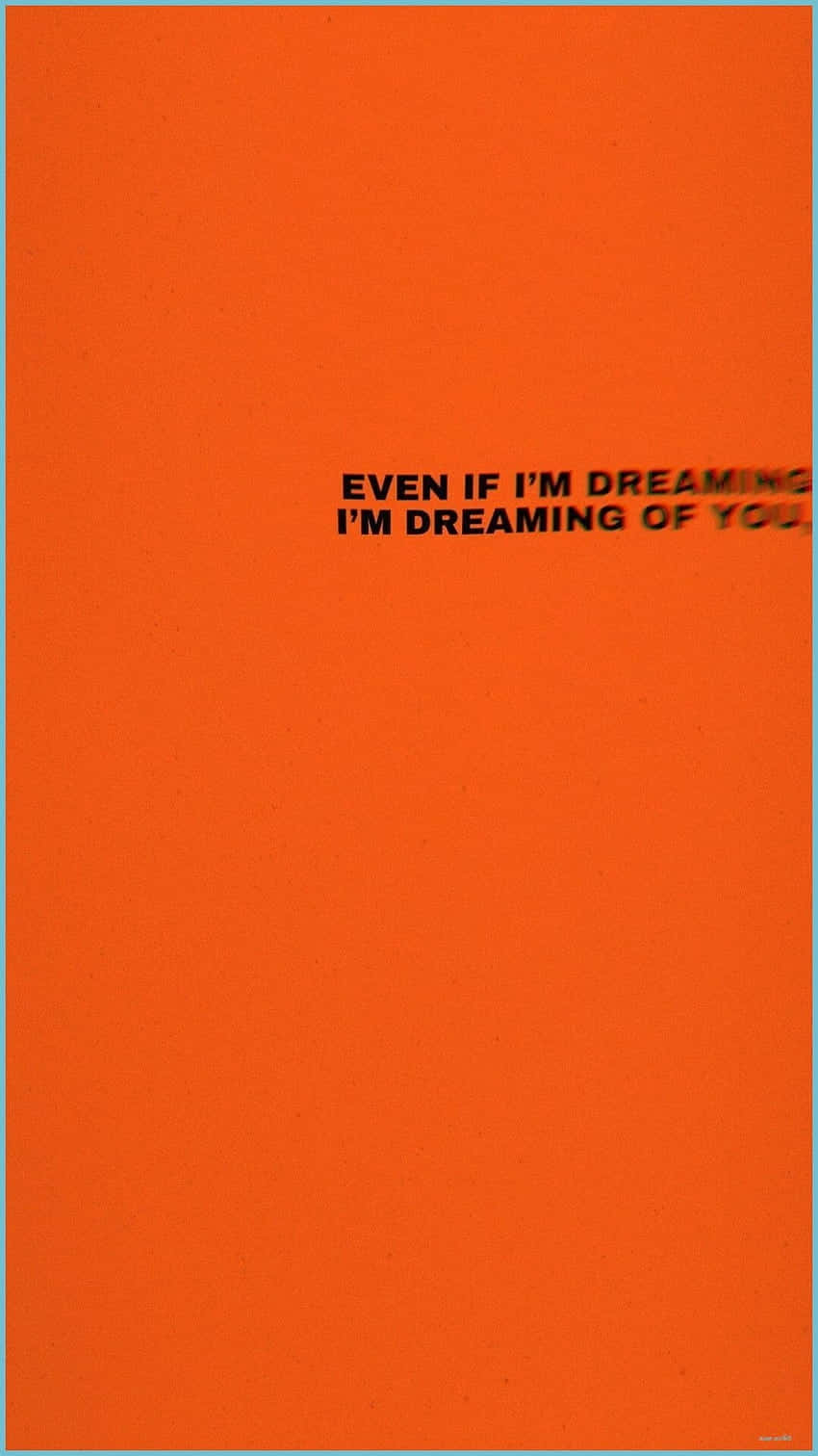 Orange Grunge Aesthetic, solid textured orange background, bold black text, HD Phone Wallpaper