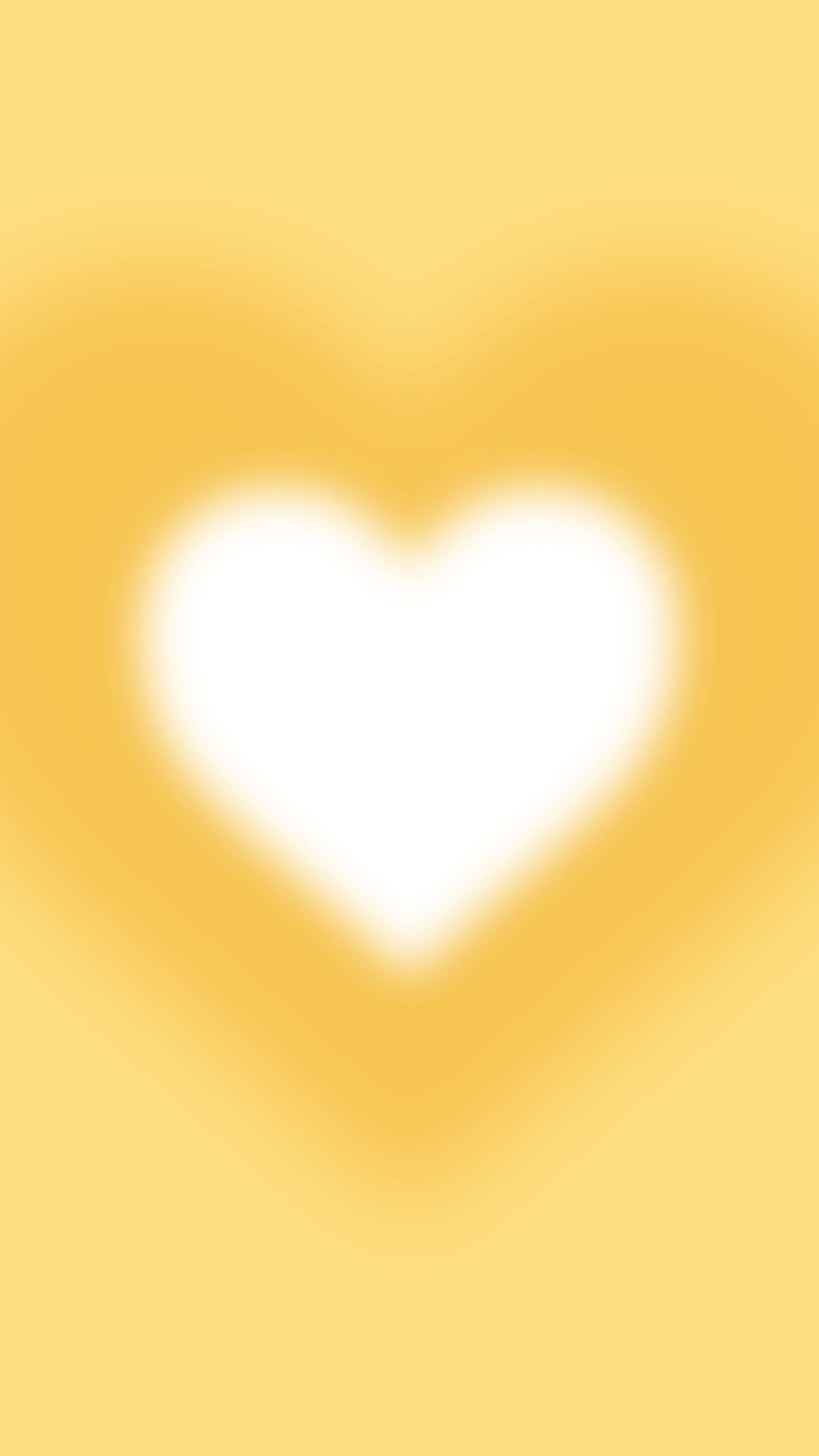 Orange Pastel Minimalist Heart, soft glowing heart shape, gradient yellow background, 4K Phone Wallpaper