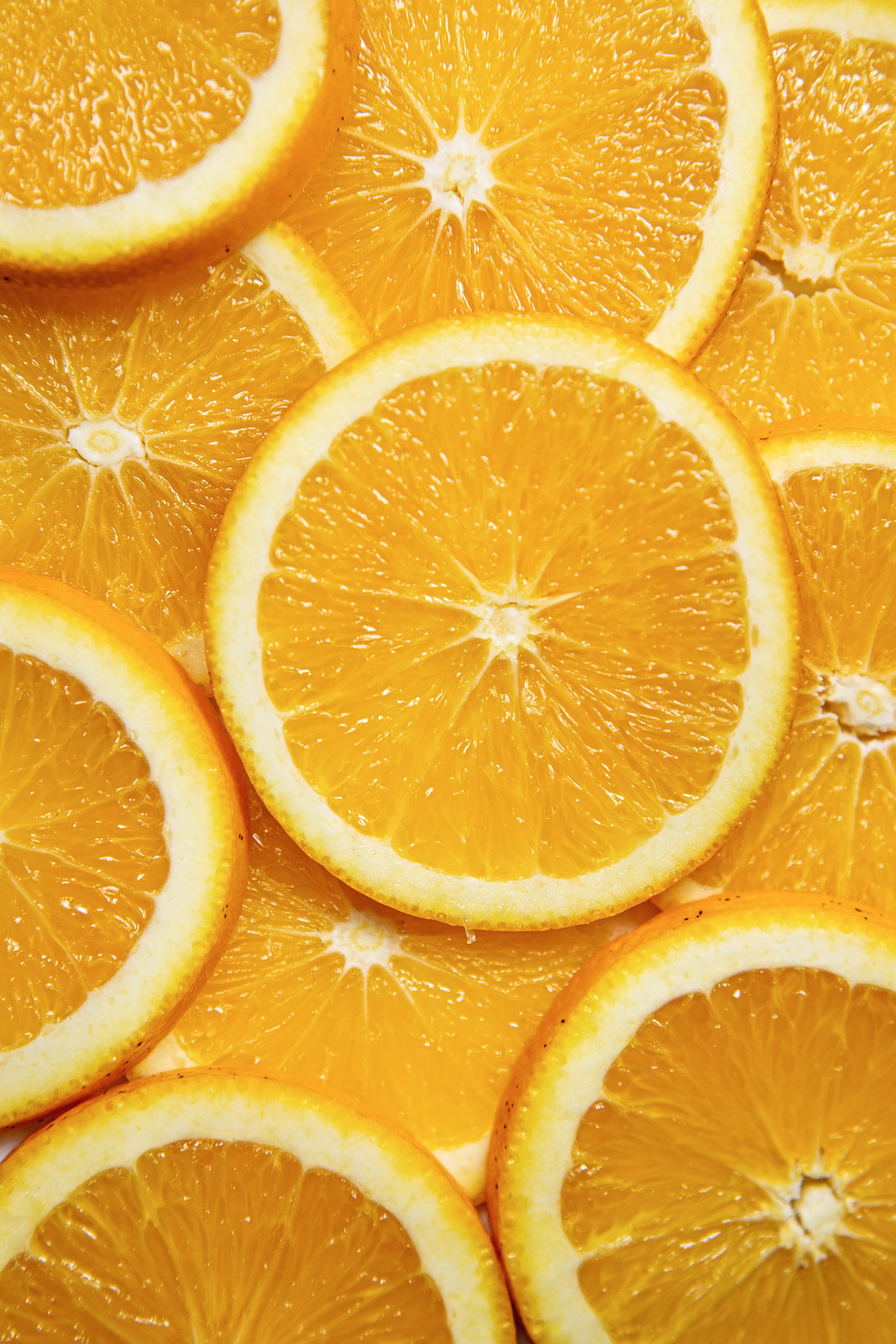 orange iPhone, orange slices, bright pulp, 5K Phone Wallpaper