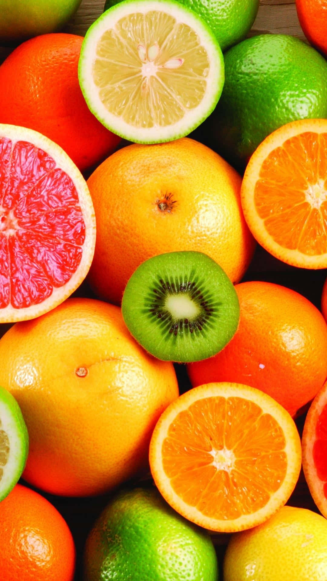 Orange iPhone, citrus fruits, kiwi fruits, Full HD Phone Wallpaper