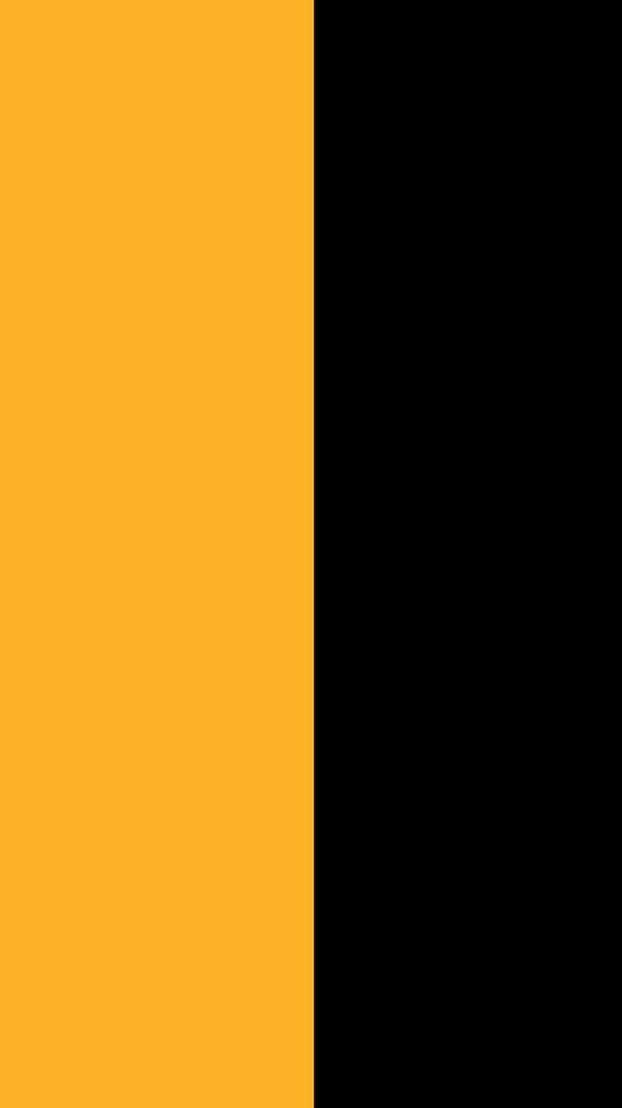 plain black, orange, vertical split, SD Phone Wallpaper