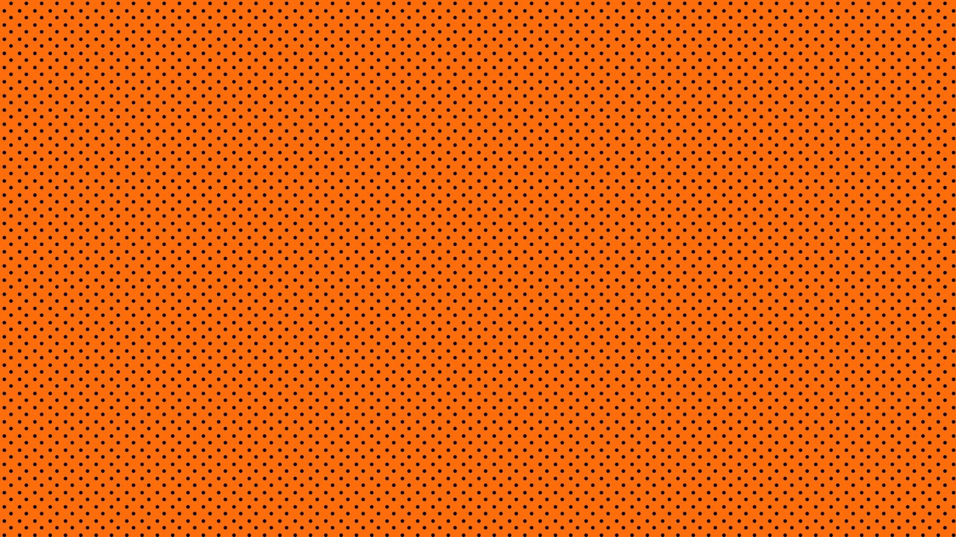 orange background, black dots, geometric pattern, Full HD Desktop Wallpaper