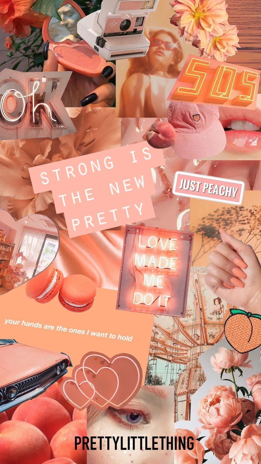 peach-toned, orange and peach, vibrant peach-toned collage, Full HD Phone Wallpaper