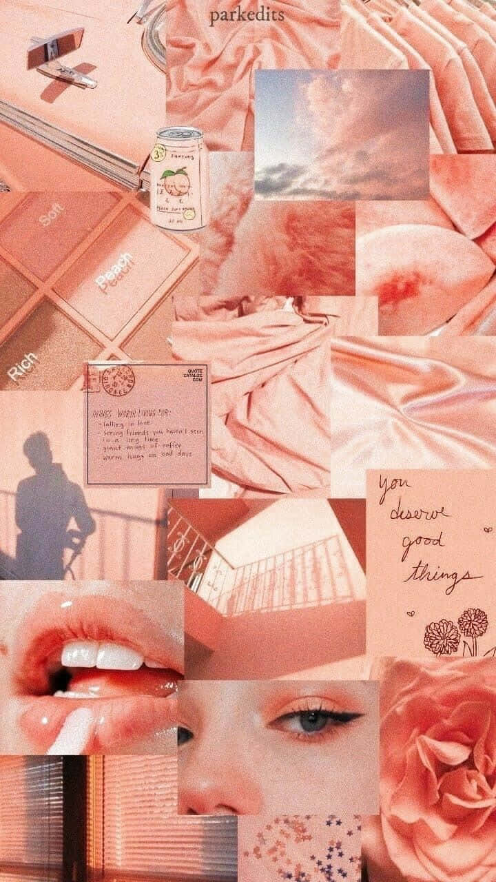 Orange Peach Aesthetic, peach-toned, lips, HD Phone Wallpaper