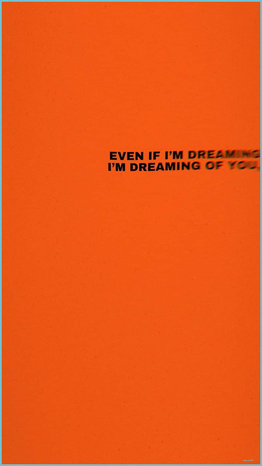 Orange Aesthetic Phone, vibrant orange background, Bold black text, HD Phone Wallpaper