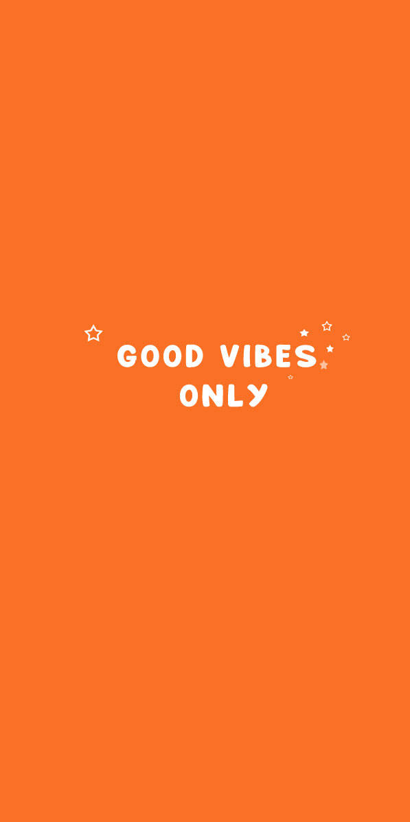 Orange Phone, vibrant orange, white text, SD Phone Wallpaper
