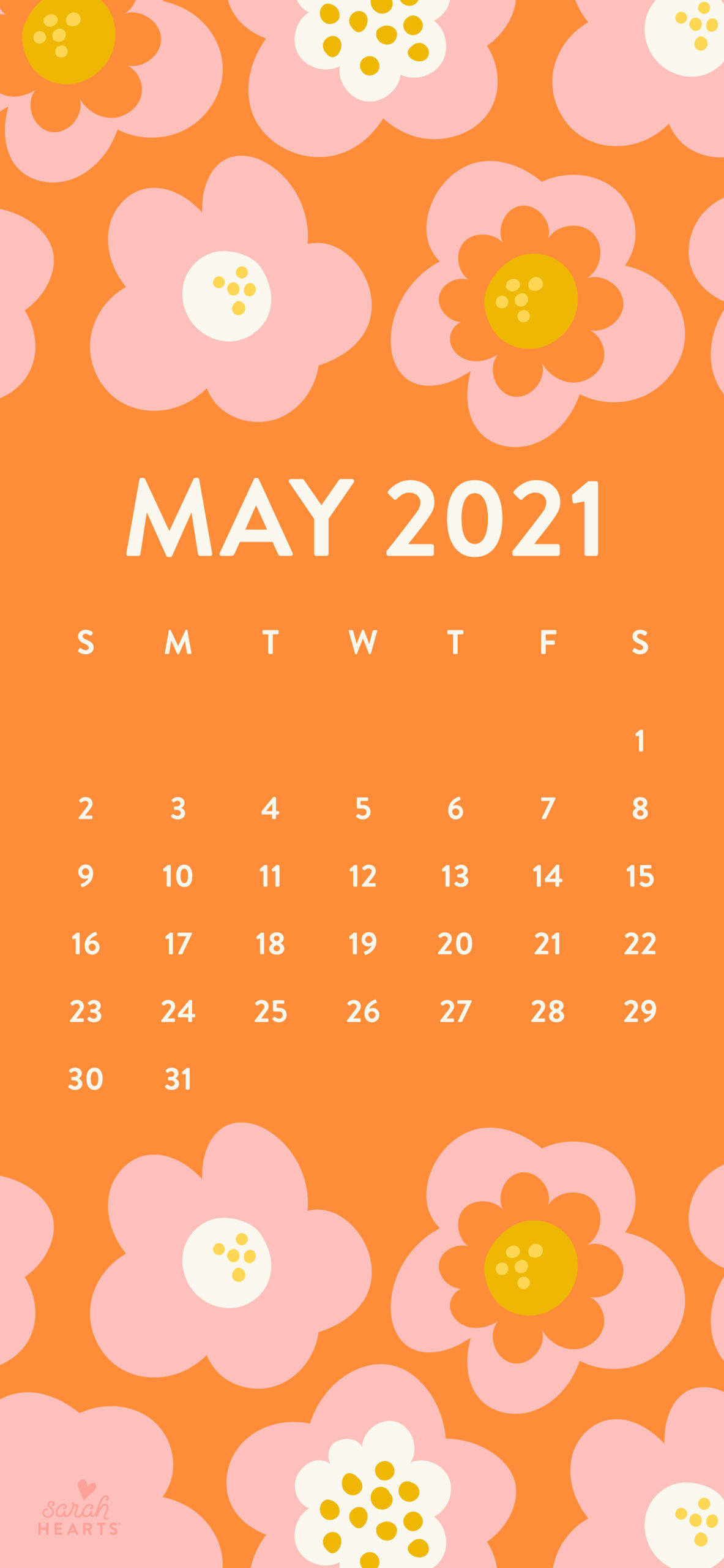 2021 calendar, May 2021, orange wallpaper, 2K Phone Wallpaper