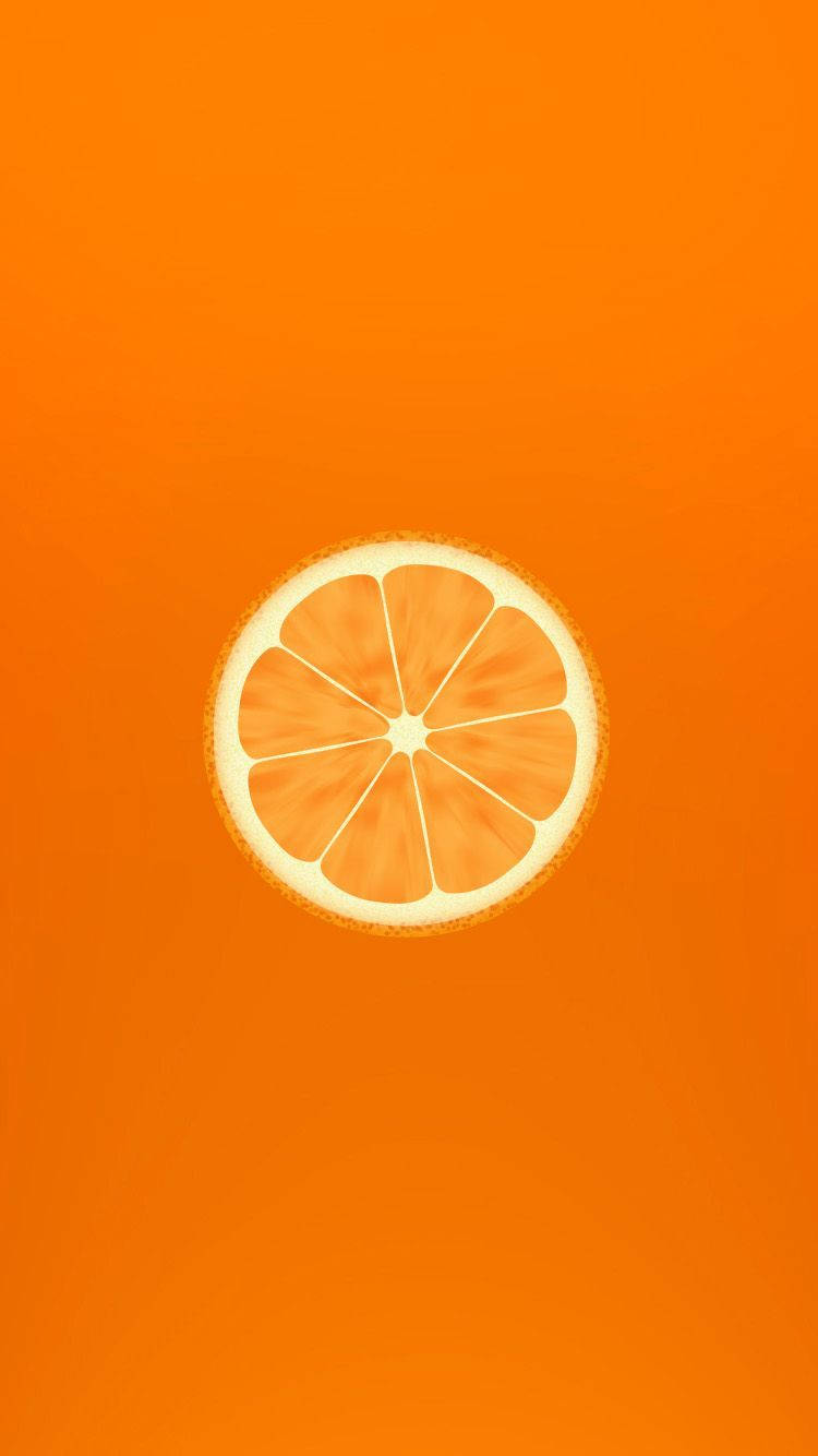 Orange Phone, vibrant orange slice, gradient orange background, HD Phone Wallpaper