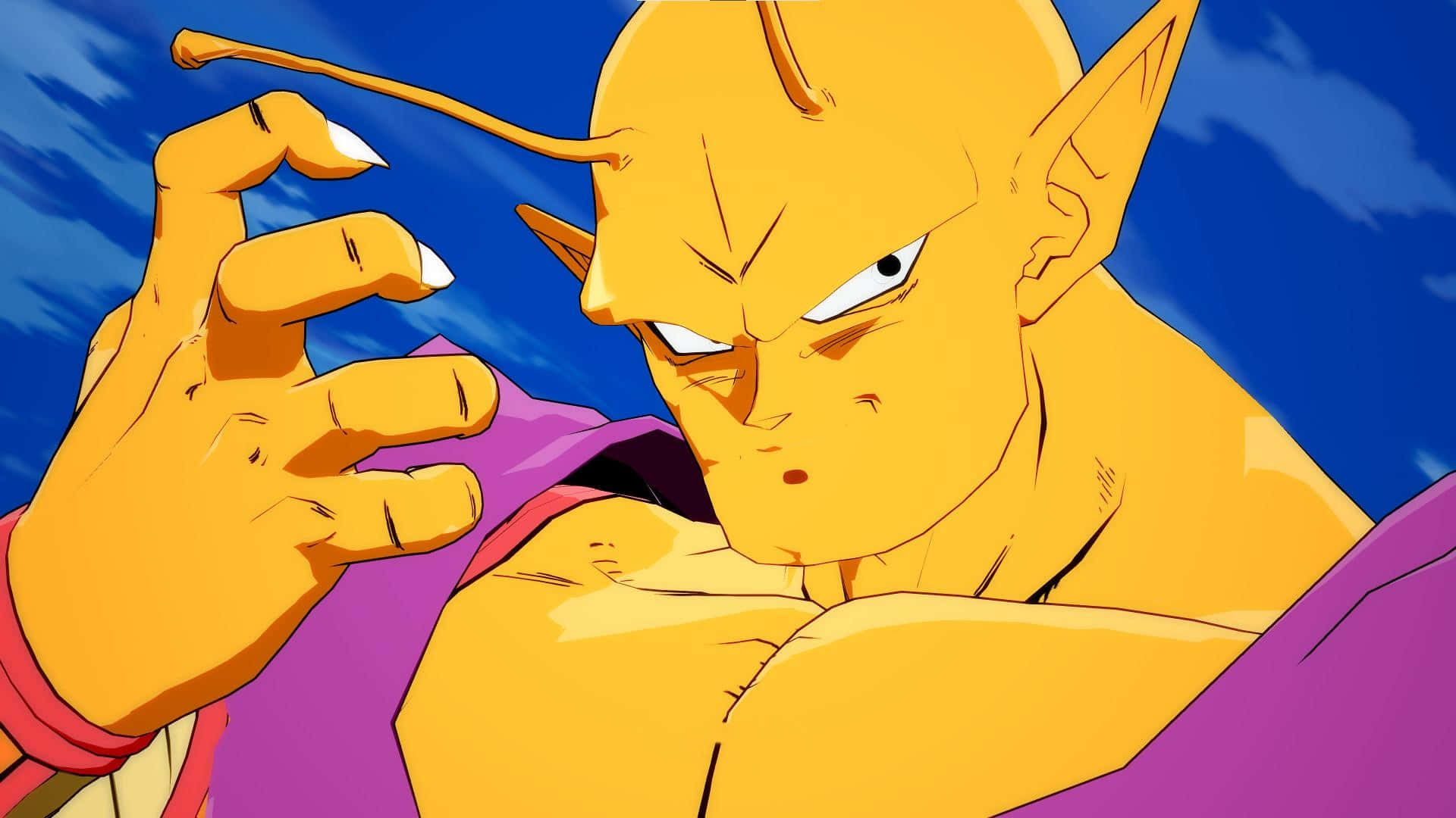 Orange Piccolo, yellow-skinned, pointed ears, Full HD Desktop Wallpaper