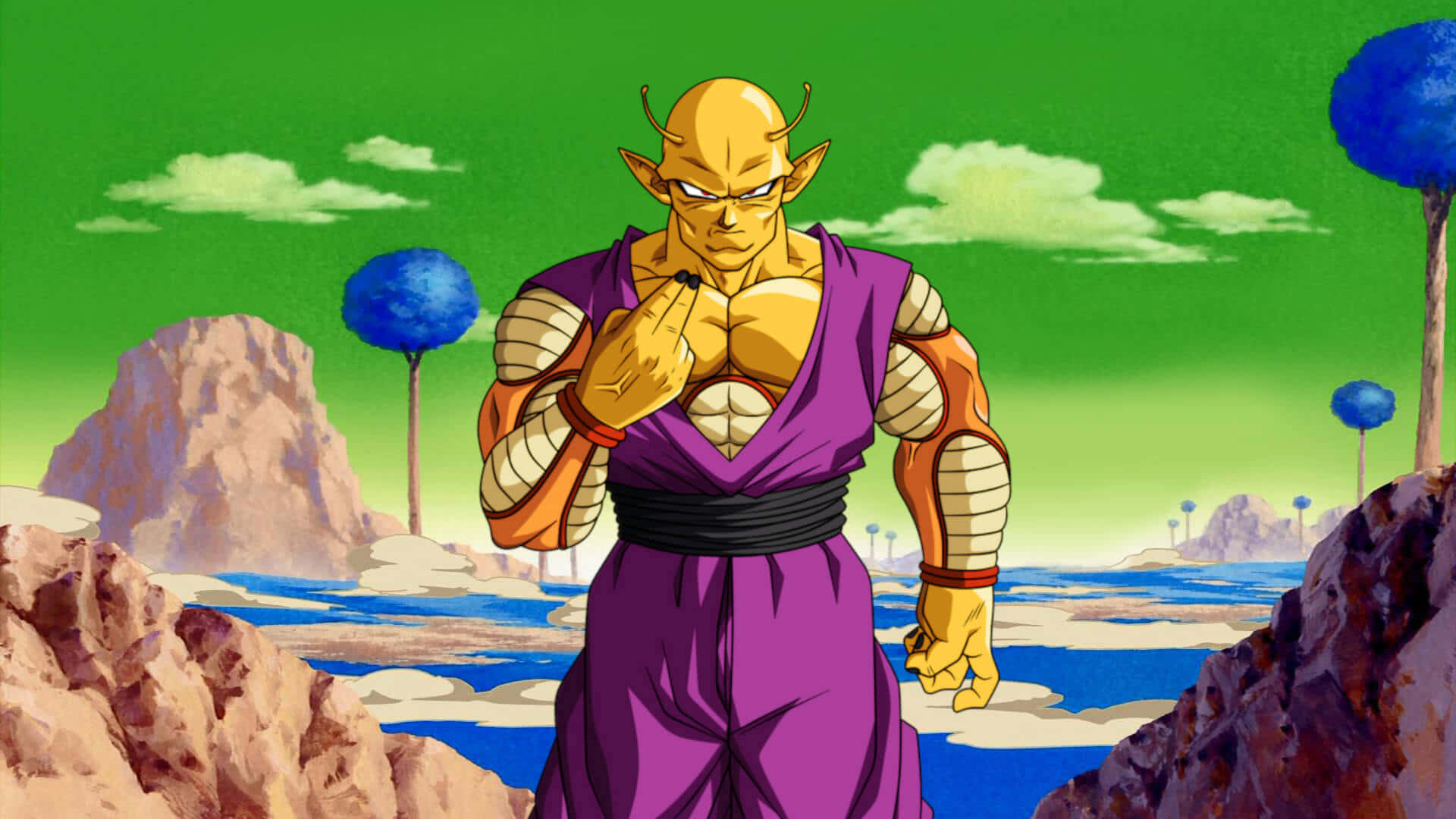 Orange Piccolo, bald, muscular, Full HD Desktop Wallpaper