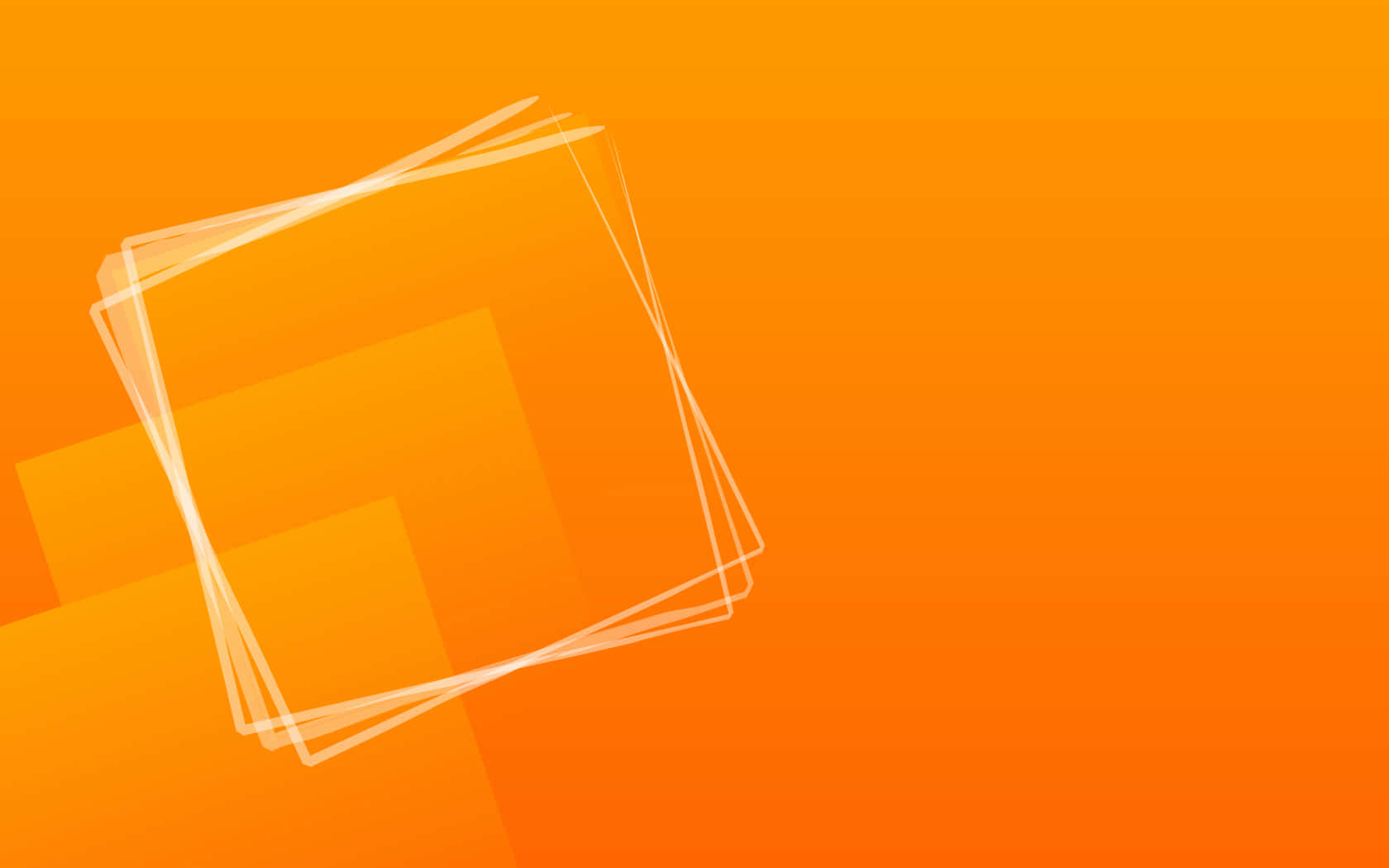 Cool Orange Square Lines, glowing white lines, vibrant orange gradient background, HD Desktop Wallpaper