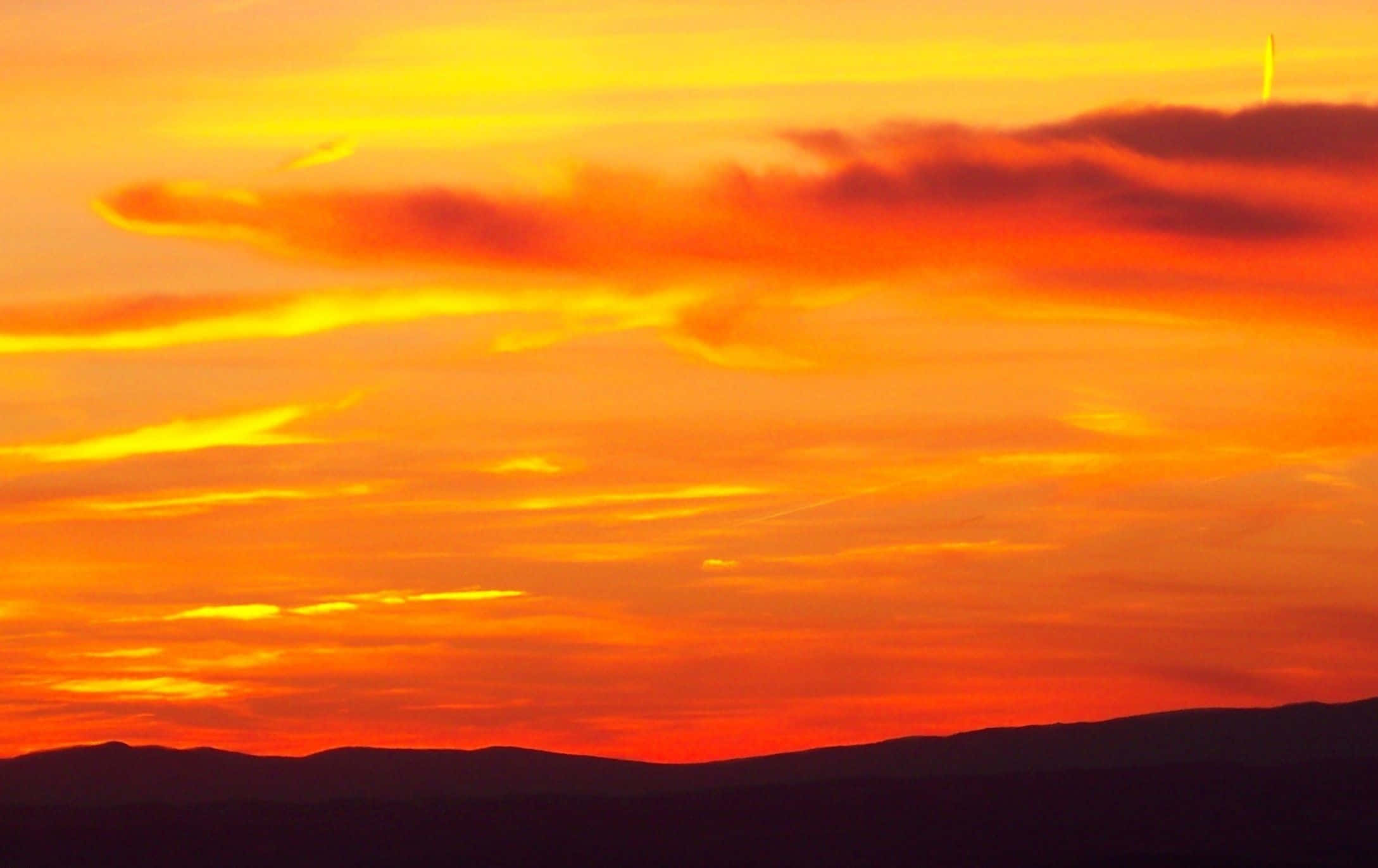 Orange Sunset, orange, yellow, Full HD Desktop Wallpaper