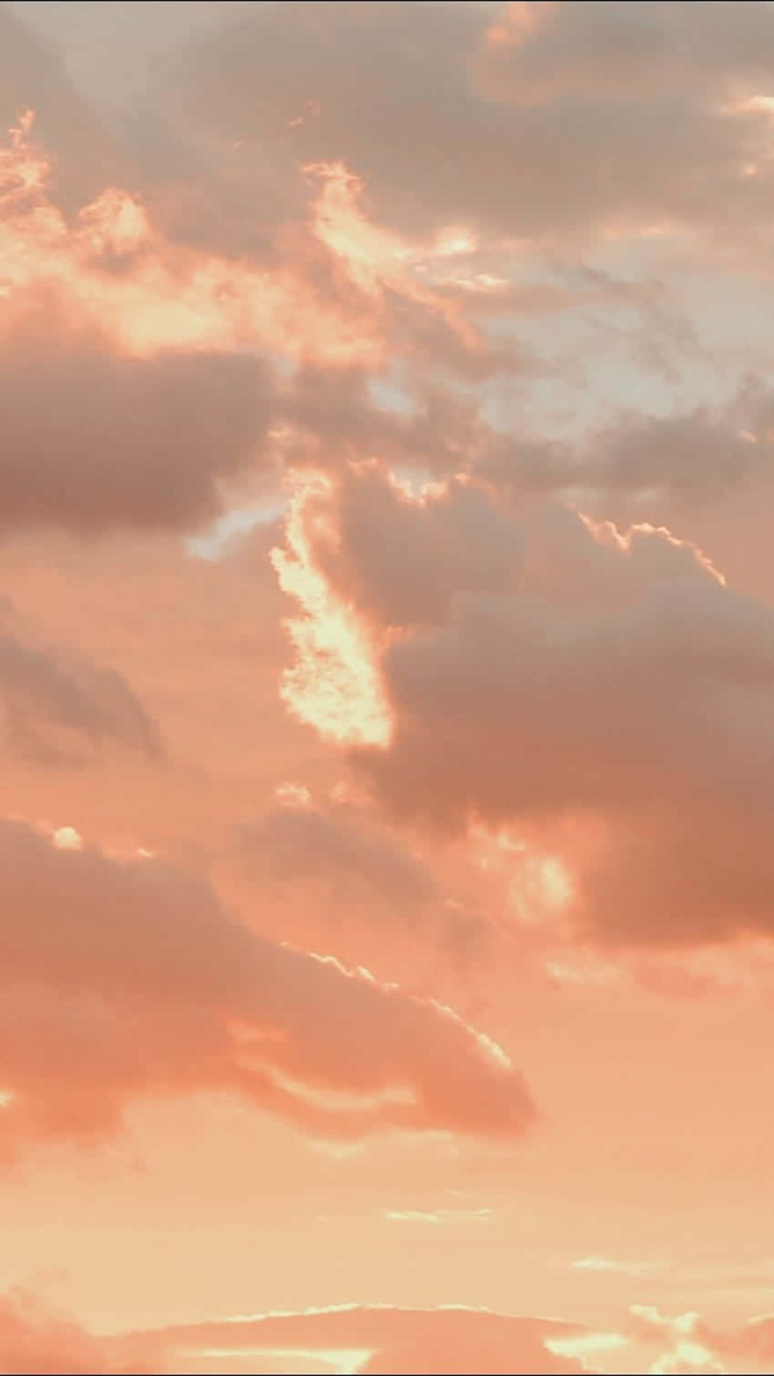 light orange sky aesthetic, peach, cream, HD Phone Wallpaper