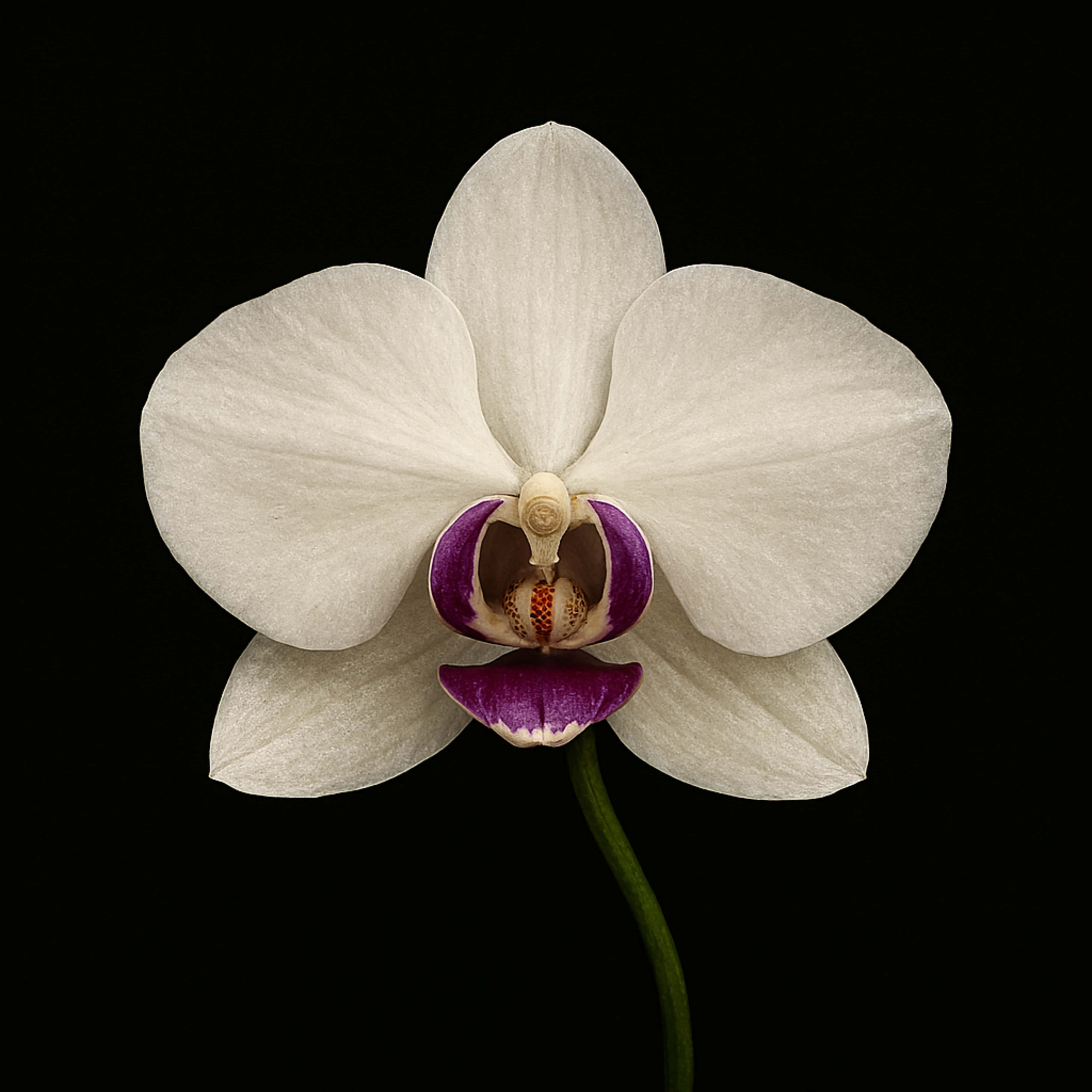 orchid, white orchid, vibrant purple lips, 4K Desktop Wallpaper