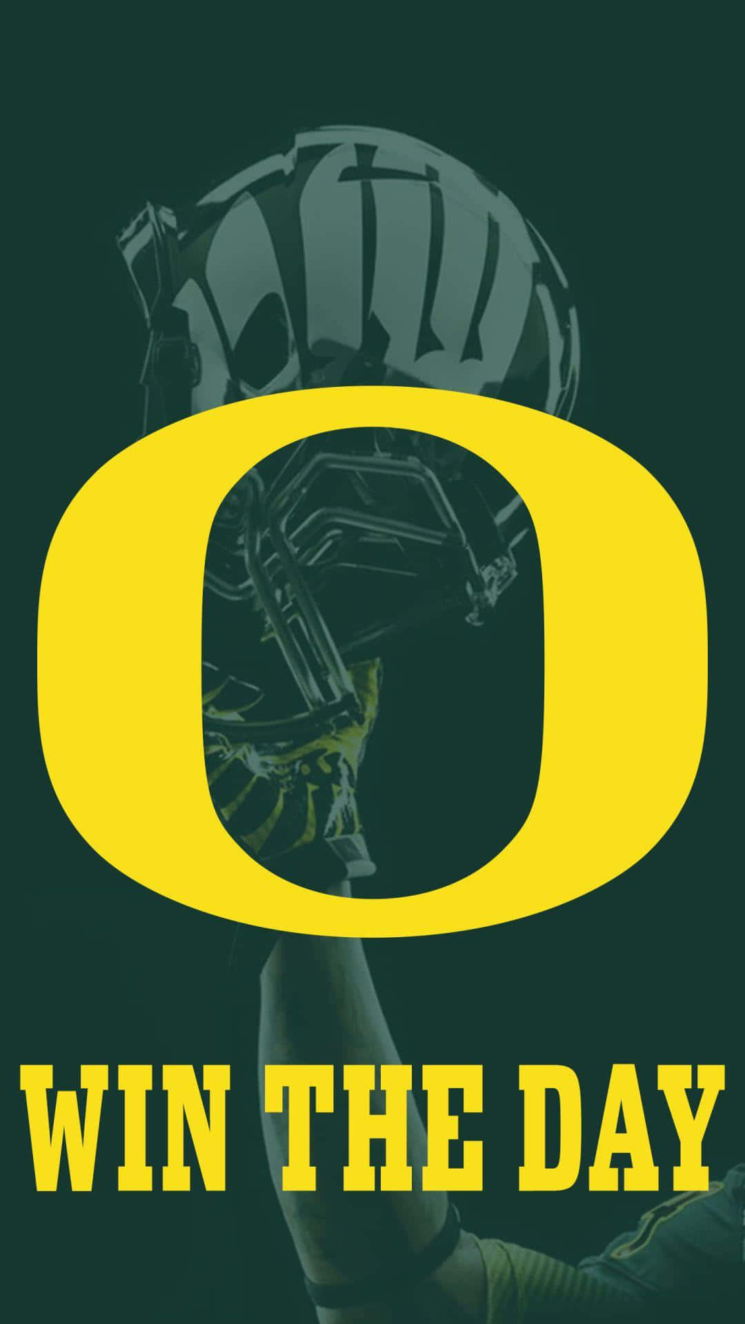 Oregon Ducks, O logo, dark green background, Full HD Phone Wallpaper