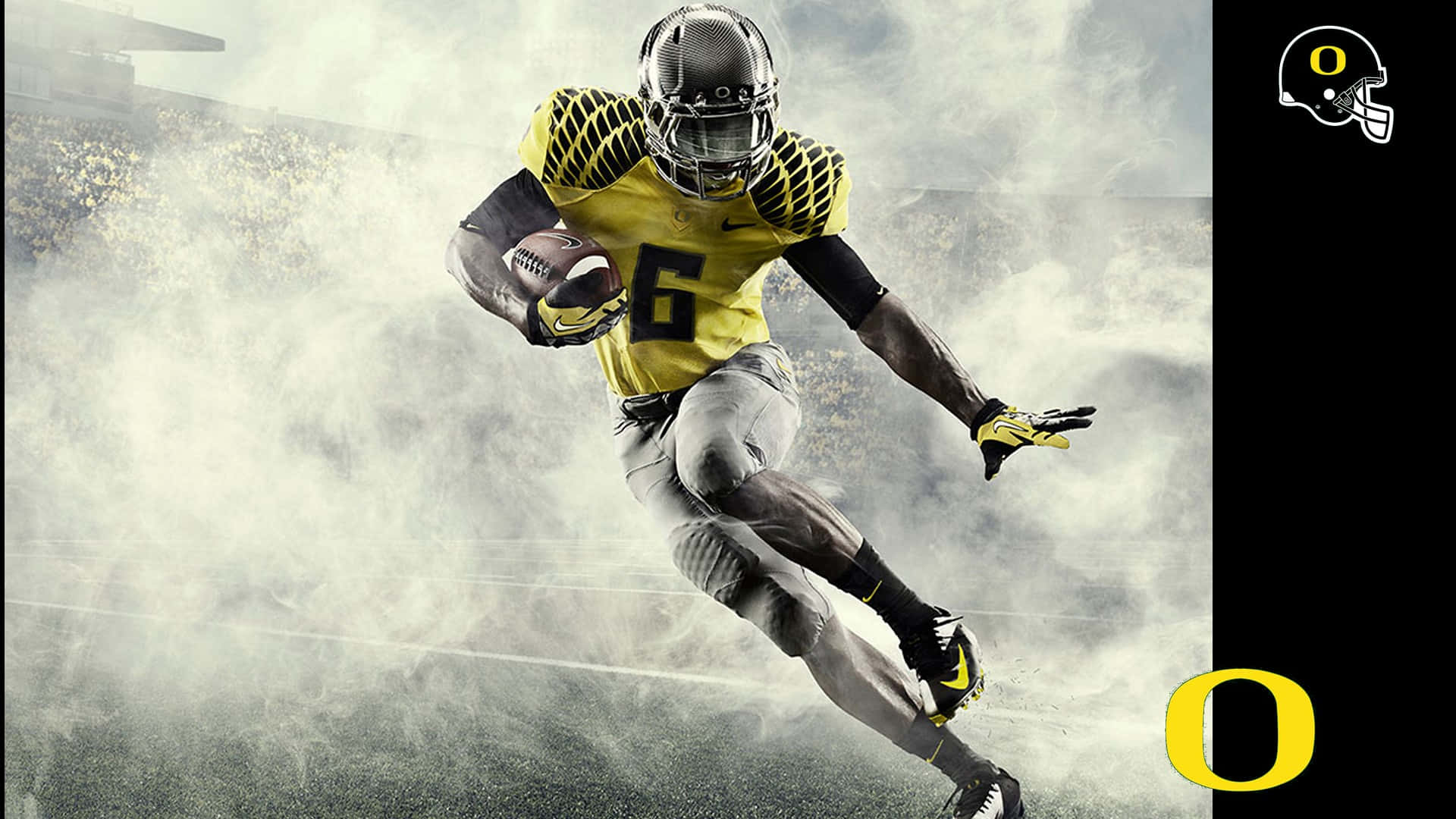 Oregon Ducks, yellow jersey, number 6, Full HD Desktop Wallpaper
