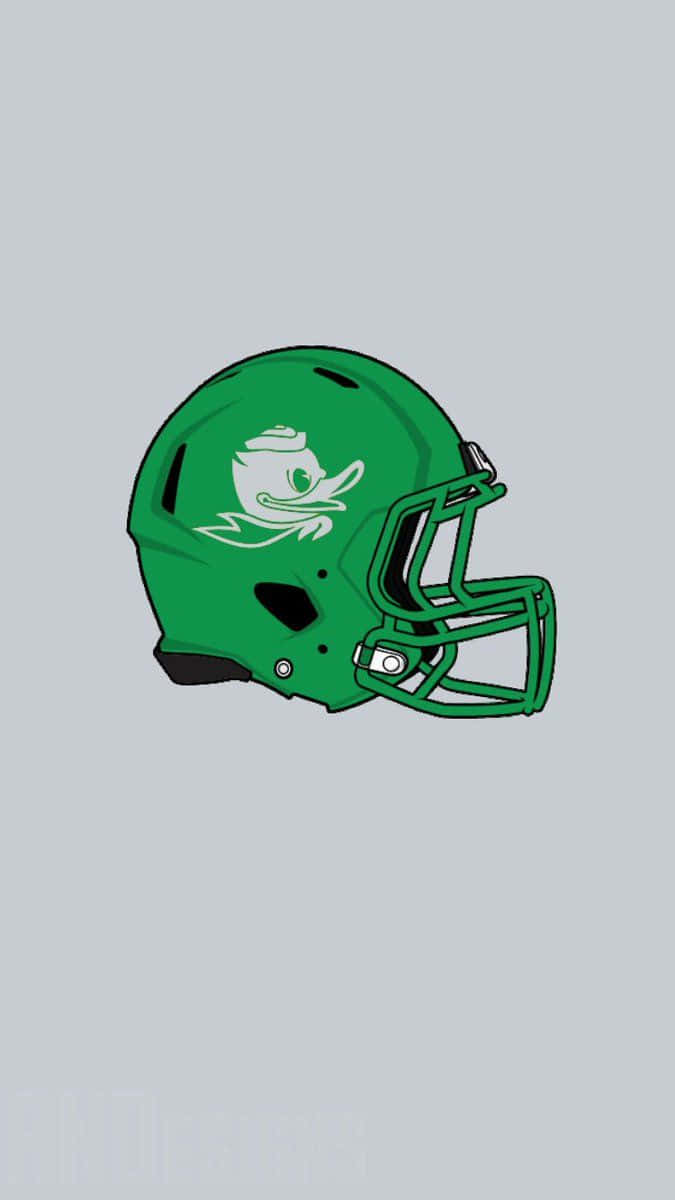 Oregon Ducks, green football helmet, white duck logo, SD Phone Wallpaper