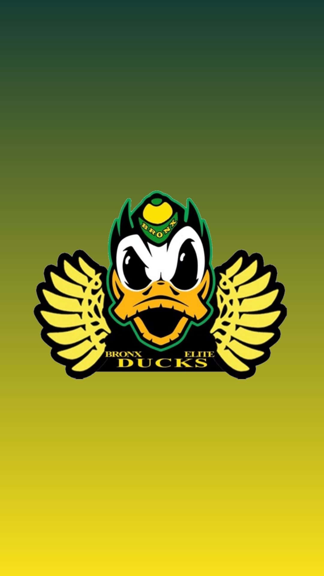 Oregon Ducks, cartoon duck mascot, wings, Full HD Phone Wallpaper