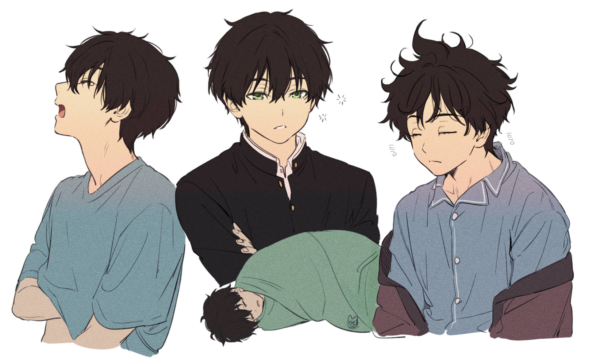 Oreki Houtarou, anime boys, casual clothes, Full HD Desktop Wallpaper