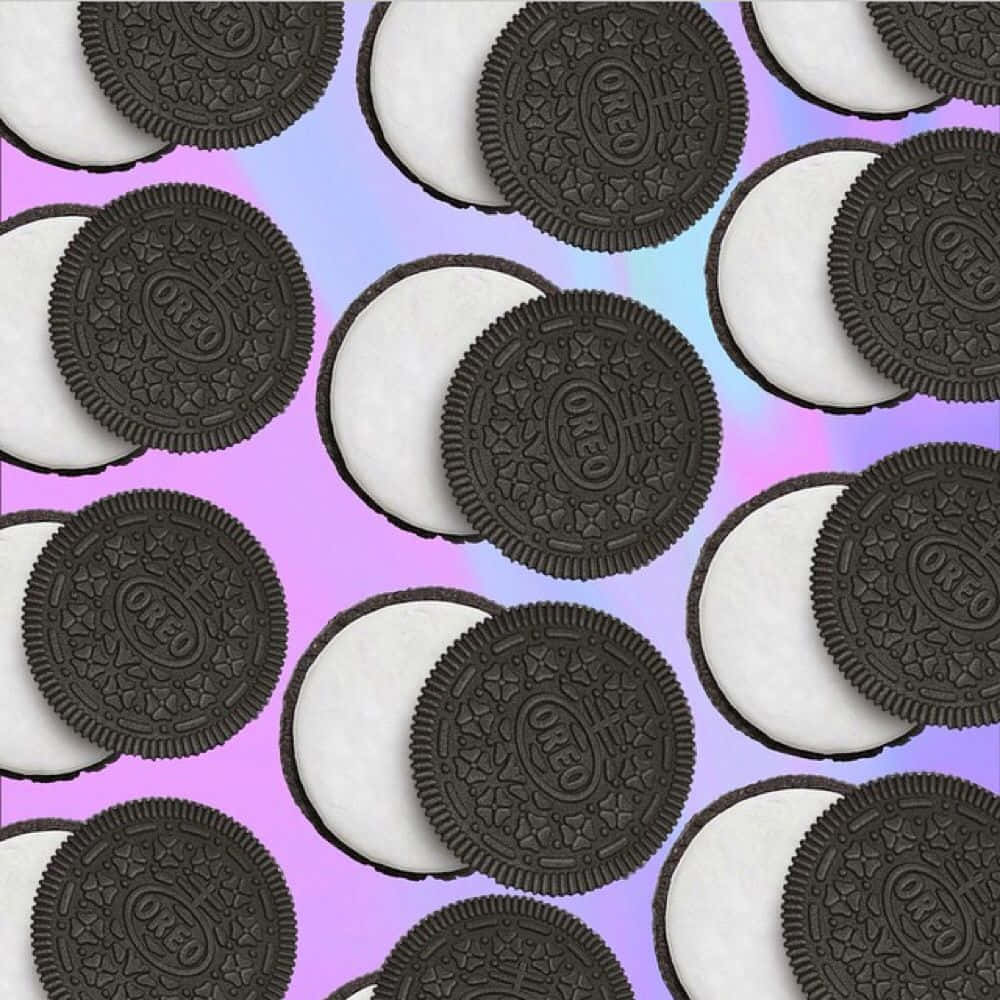 Oreo Cookie, vibrant purple, blue gradient, SD Desktop Wallpaper