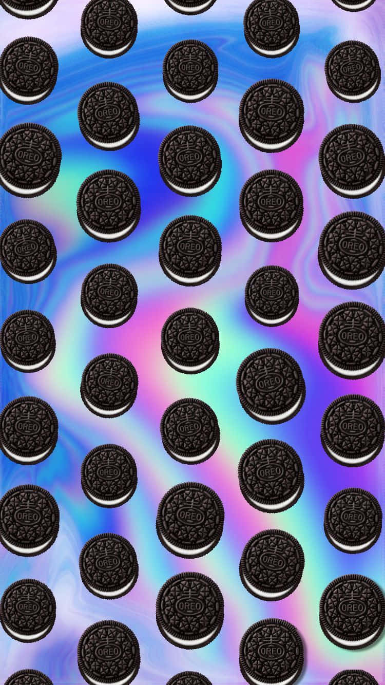 Oreo Cookie, blue, pink, HD Phone Wallpaper