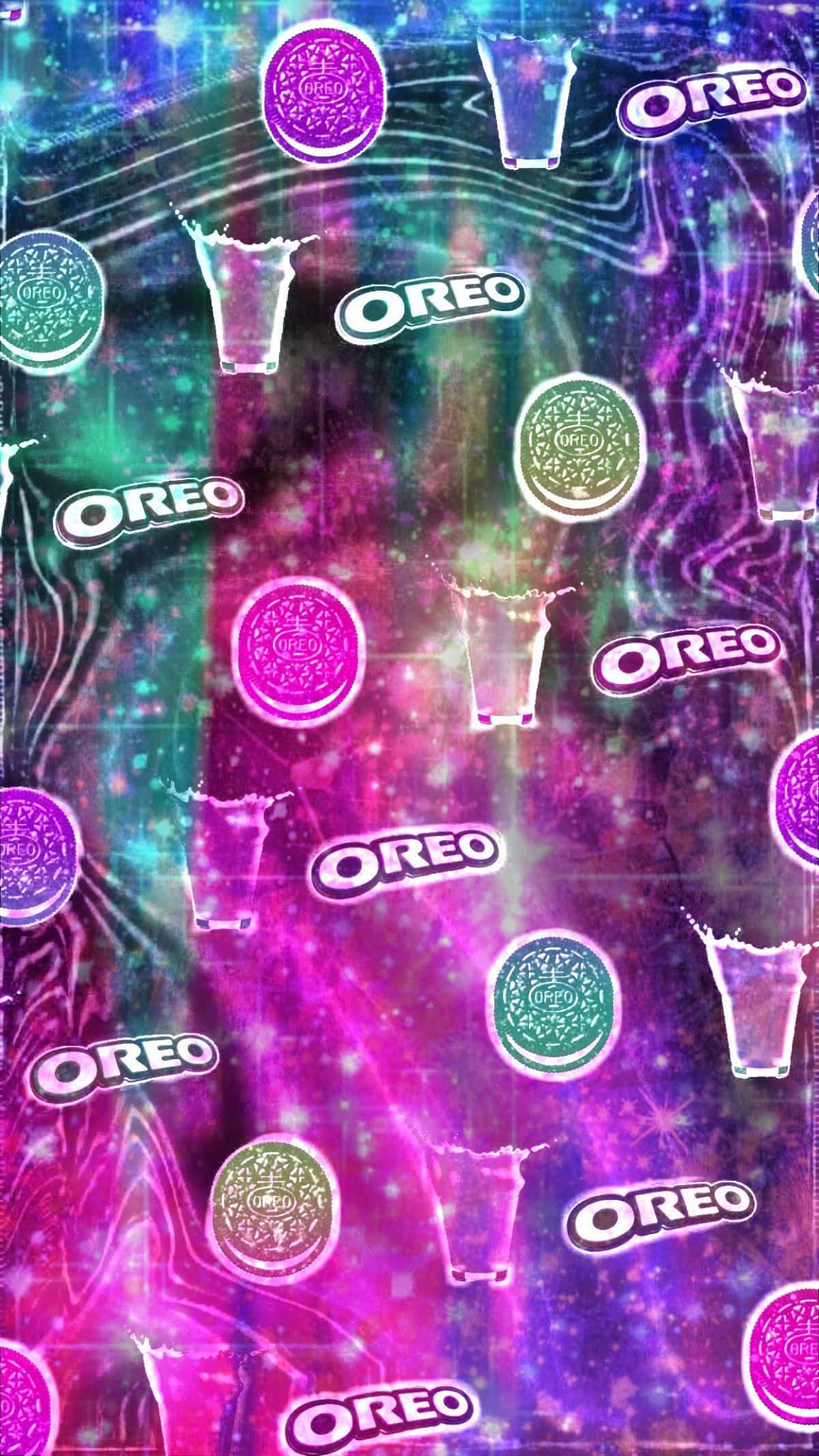 Oreo Cookie, neon, pink purple, Full HD Phone Wallpaper