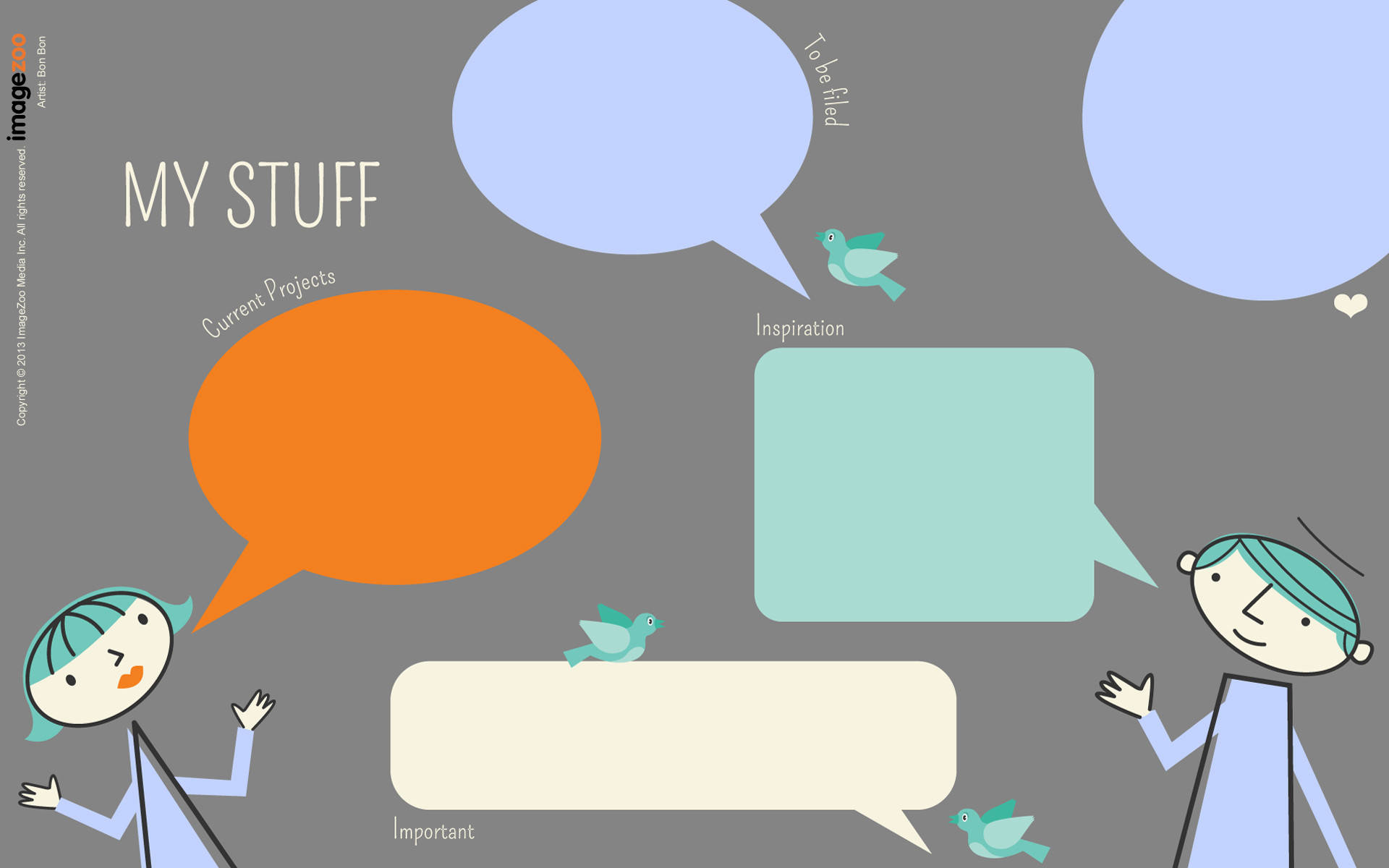 Chat Desktop Organizer, speech bubbles, Current Projects, Full HD Desktop Wallpaper