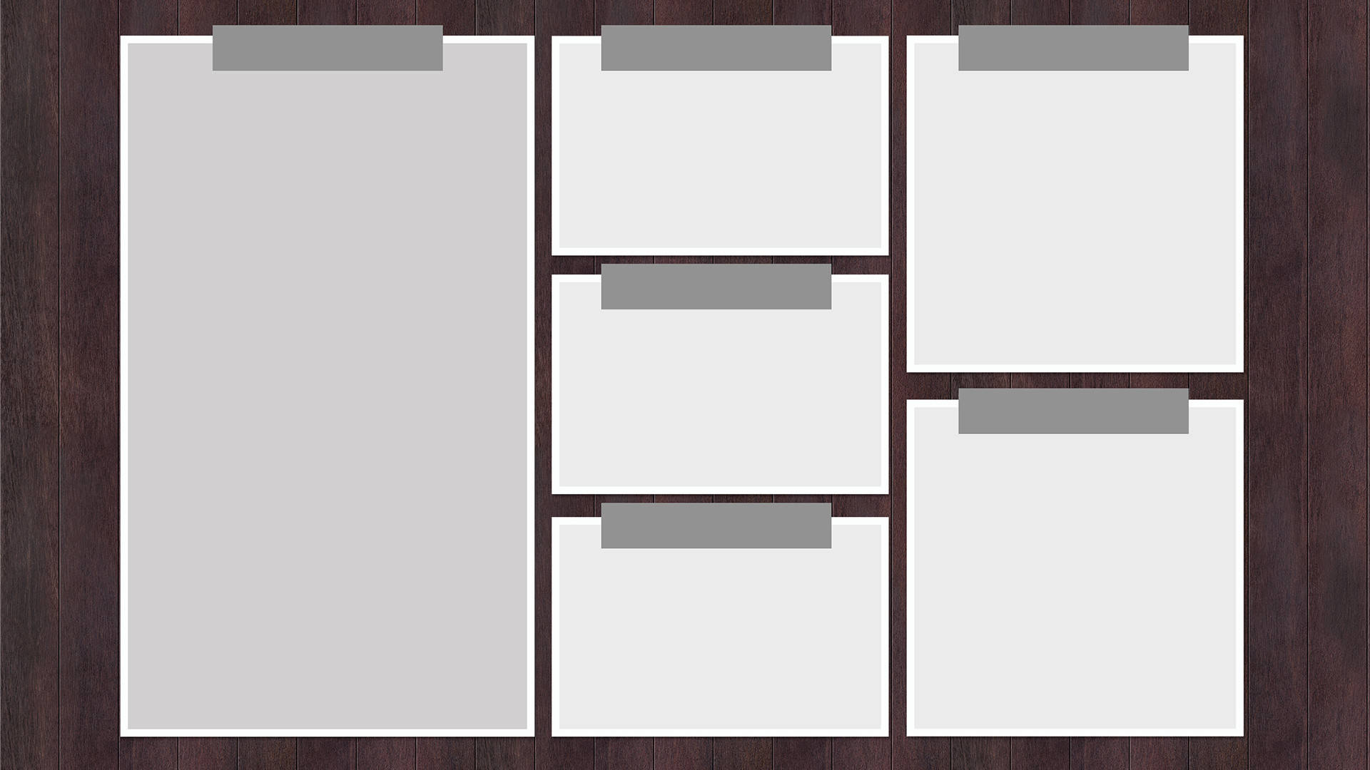 gray wood desktop organizer, dark wooden surface, gray clips, Full HD Desktop Wallpaper