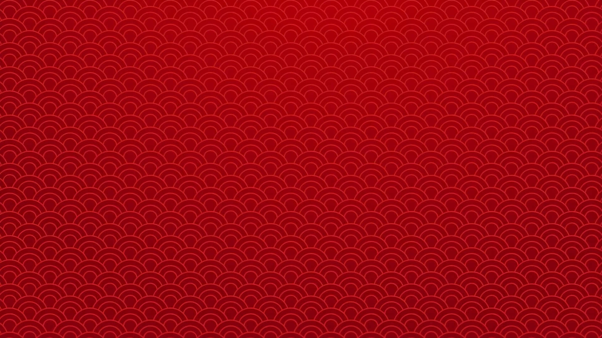 Oriental Red Pattern, scalloped wave patterns, rich red, Full HD Desktop Wallpaper