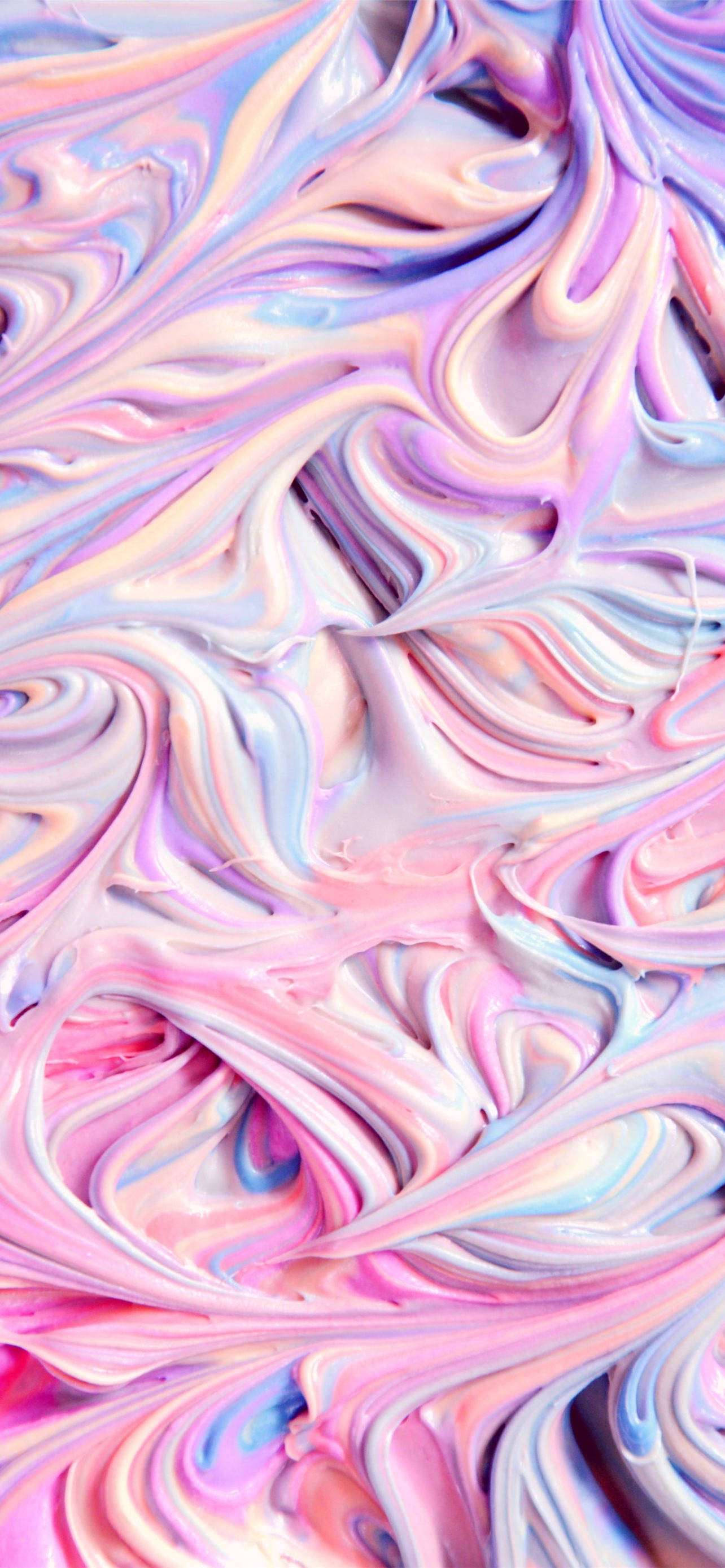 Original iPhone 4, rainbow slime, pastel pink, 2K Phone Wallpaper