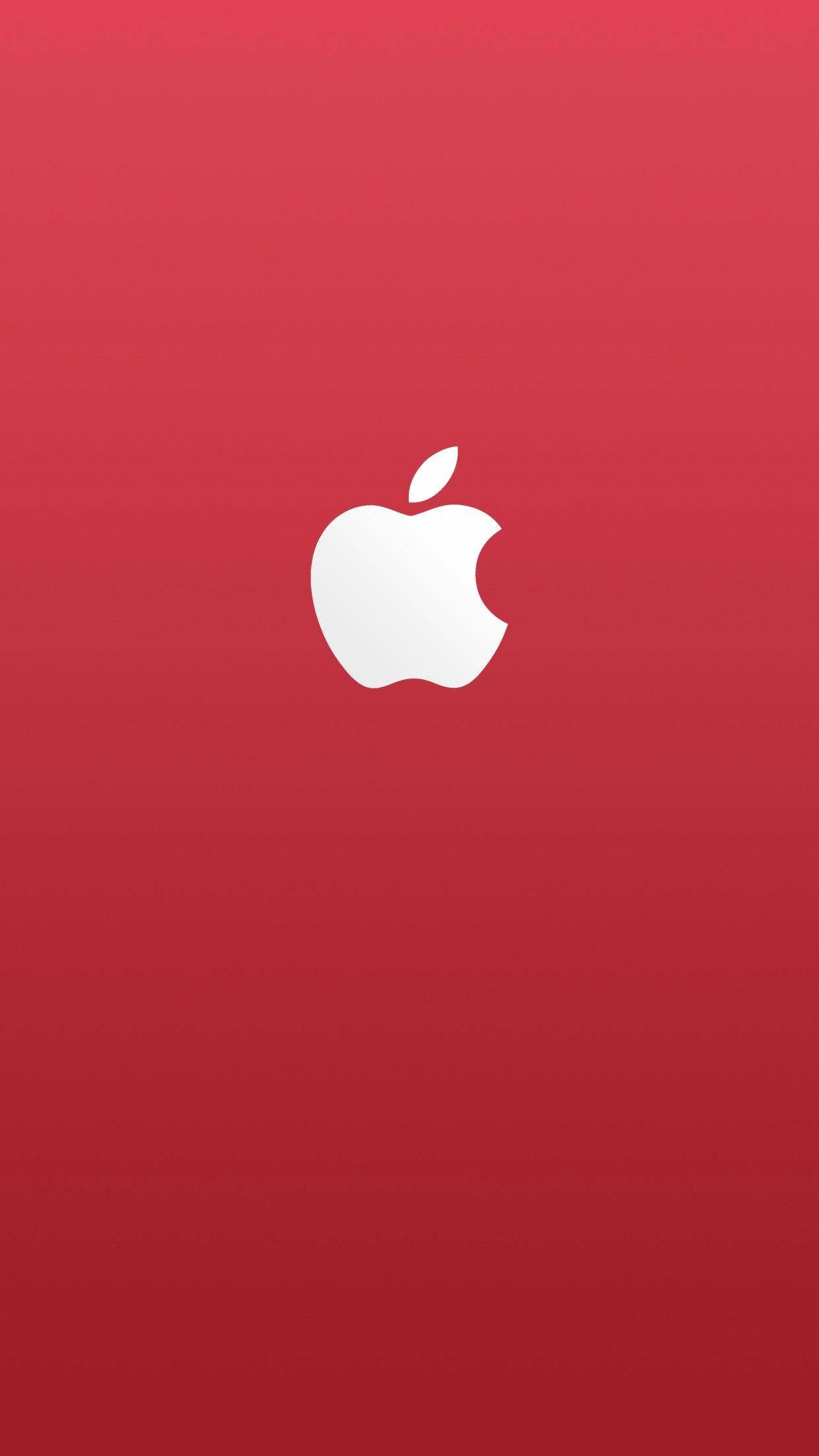 iPhone X, white Apple logo, red background, Full HD Phone Wallpaper