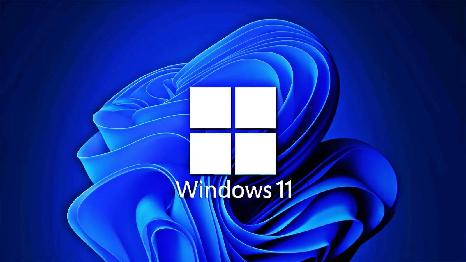 Windows 11, blue ribbon, abstract wave background, HD Desktop Wallpaper