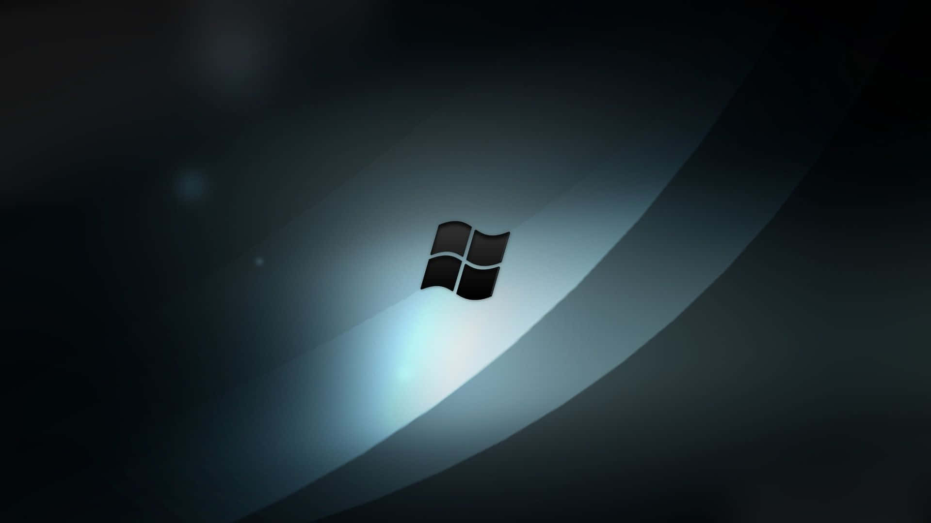 Windows 7 logo, black Windows logo, dark gradient background, Full HD Desktop Wallpaper