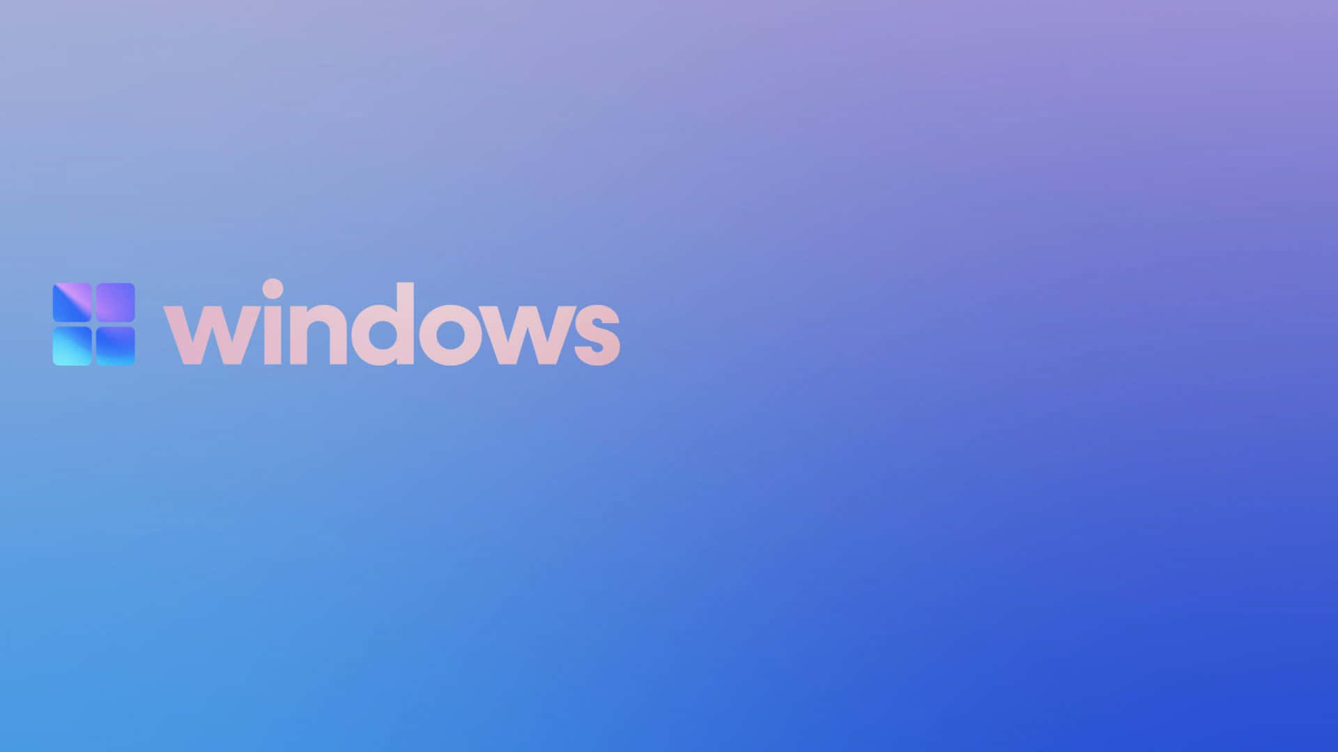 Windows logo, soft pink and blue gradient, subtle light rays, Full HD Desktop Wallpaper