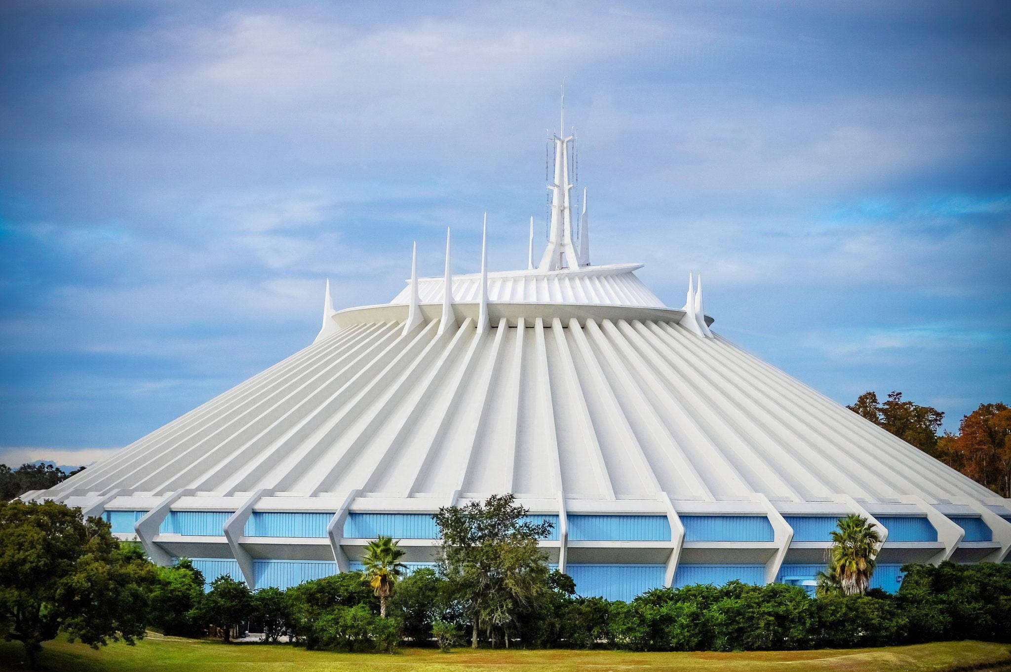 Orlando, geodesic dome, blue windows, Full HD Desktop Wallpaper