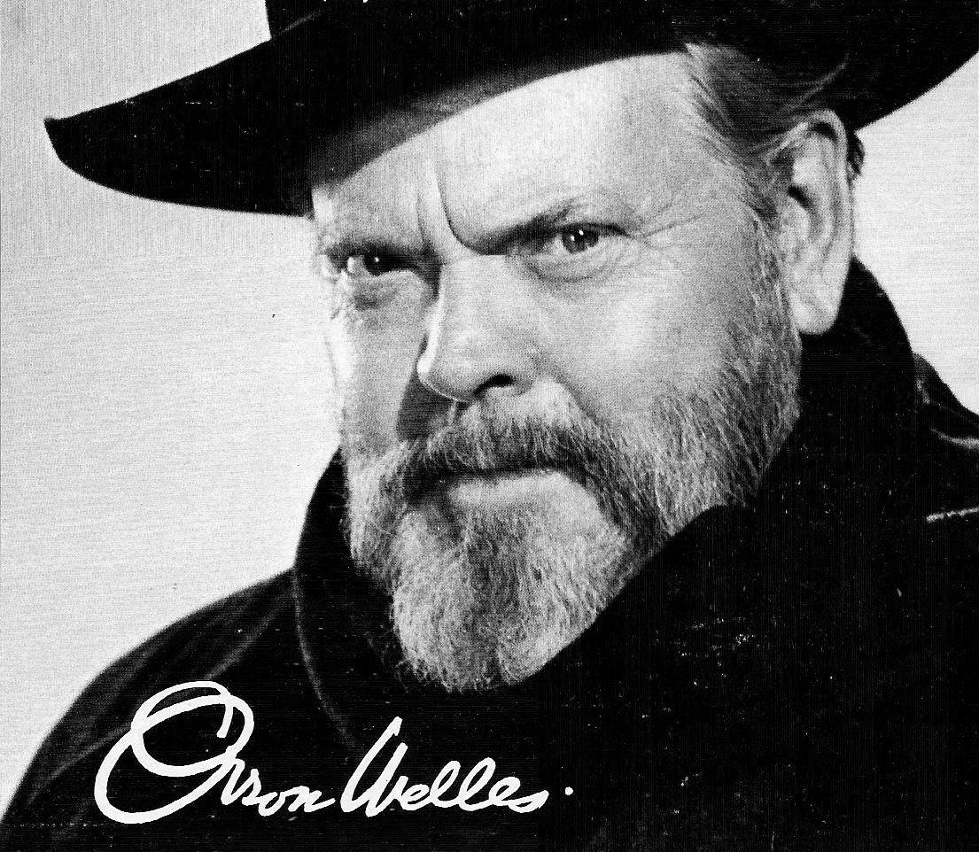 Orson Welles, bearded, black and white portrait, SD Desktop Wallpaper