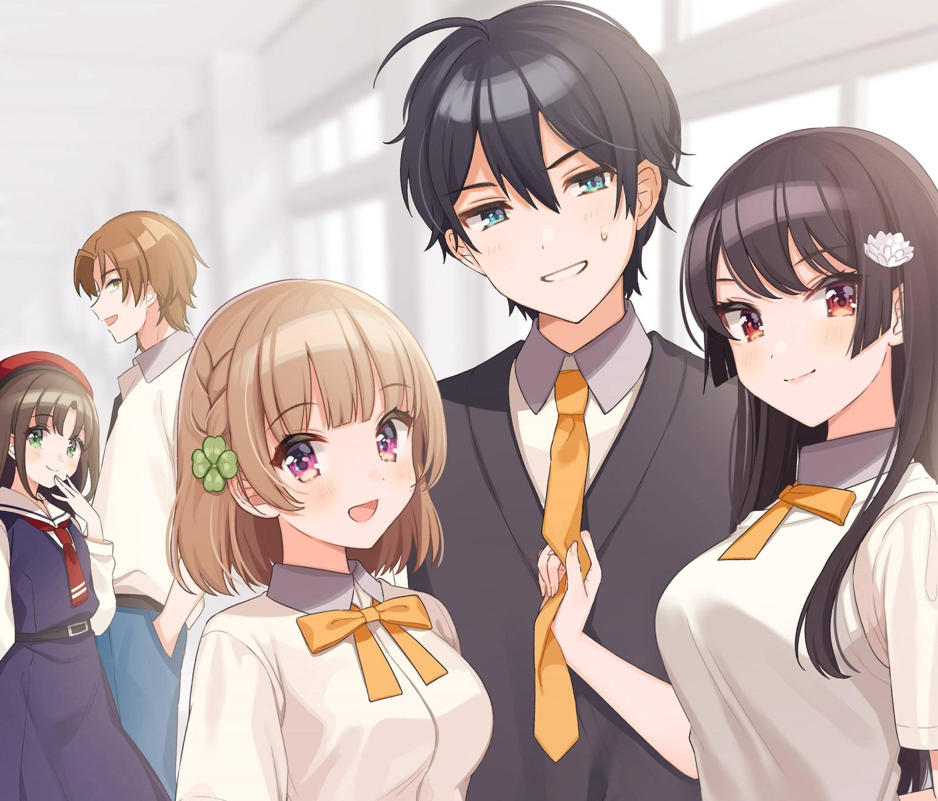 Osamake, official anime poster, school students, Full HD Desktop Wallpaper