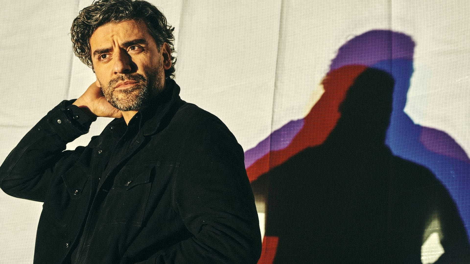 Oscar Isaac, graying hair, beard, Full HD Desktop Wallpaper