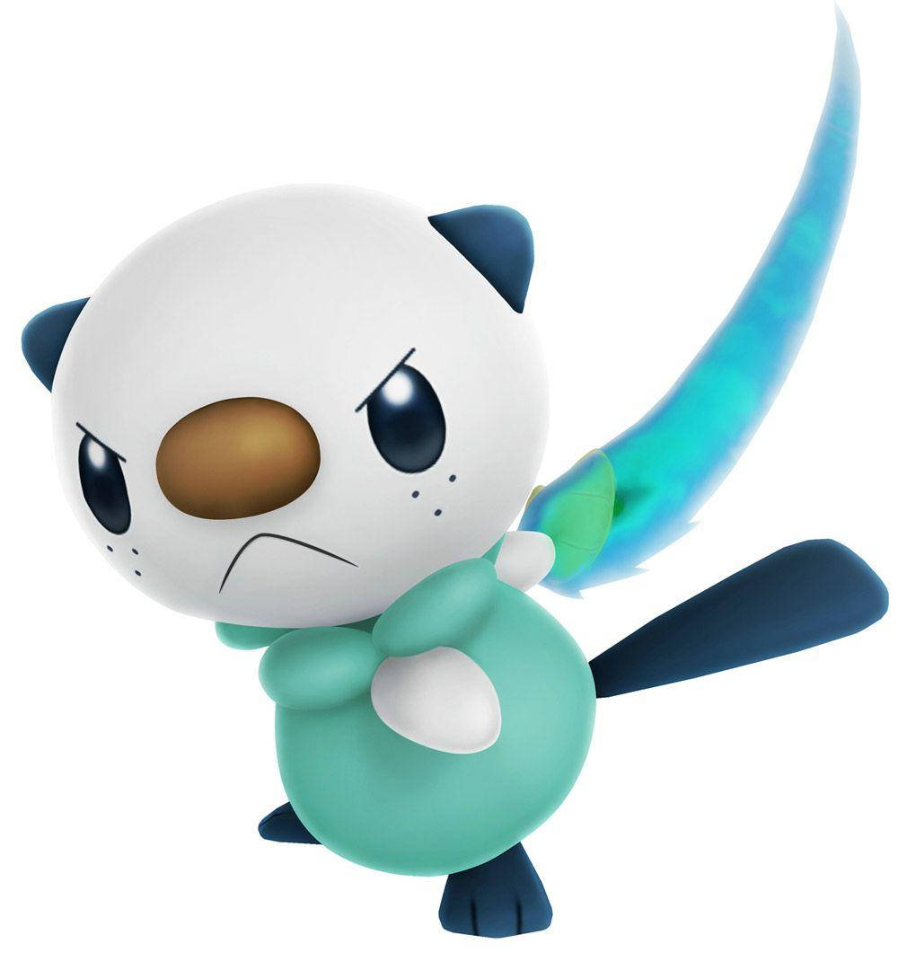 Oshawott, glowing blue tail, 3d-rendered, SD Phone Wallpaper
