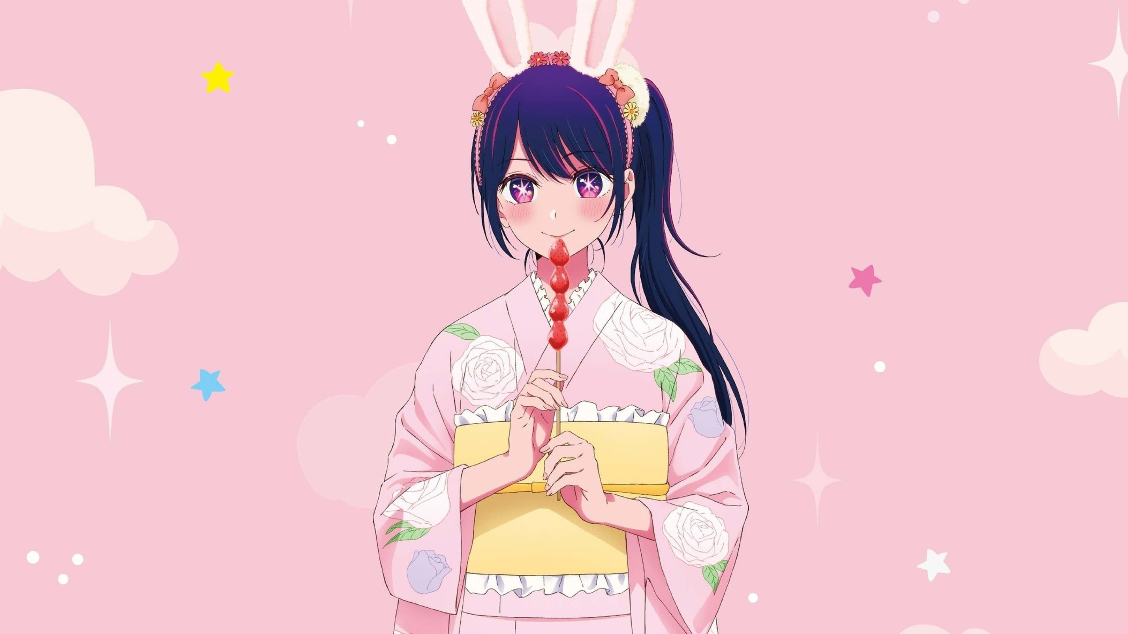 Oshi No Ko, anime girl, pink kimono, 4K Desktop Wallpaper